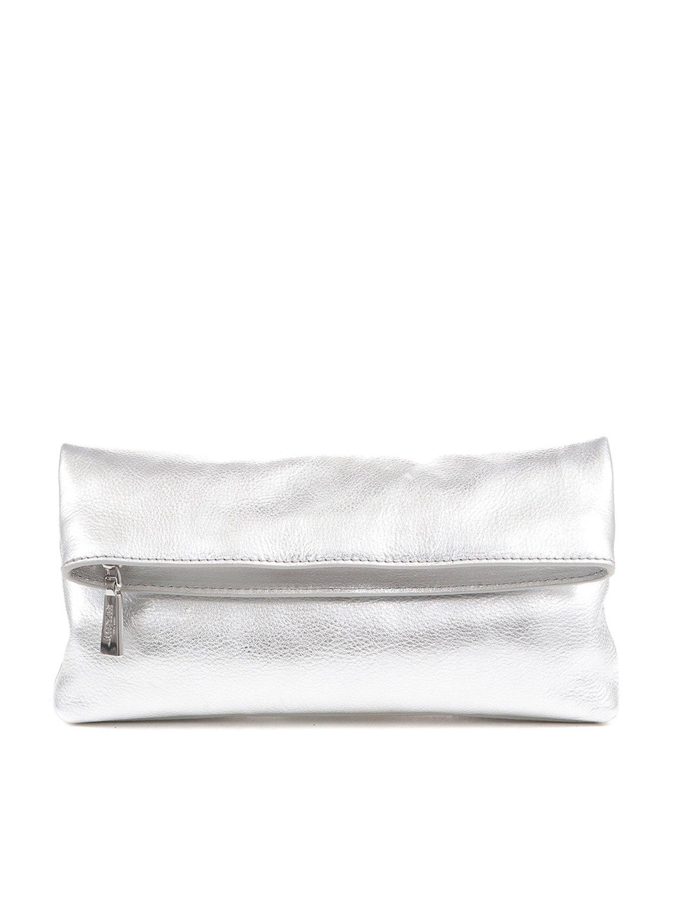 Jones Bootmaker Women's Wylie Fold-Over Clutch Bag - Wylie / 323 893 One Silver - Image 4