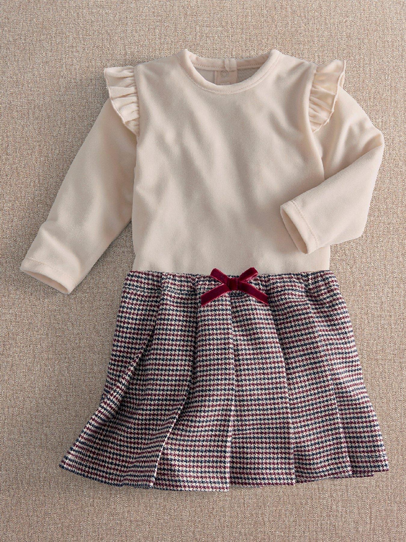 Frill Bodysuit & Houndstooth Skirt Set - Image 3