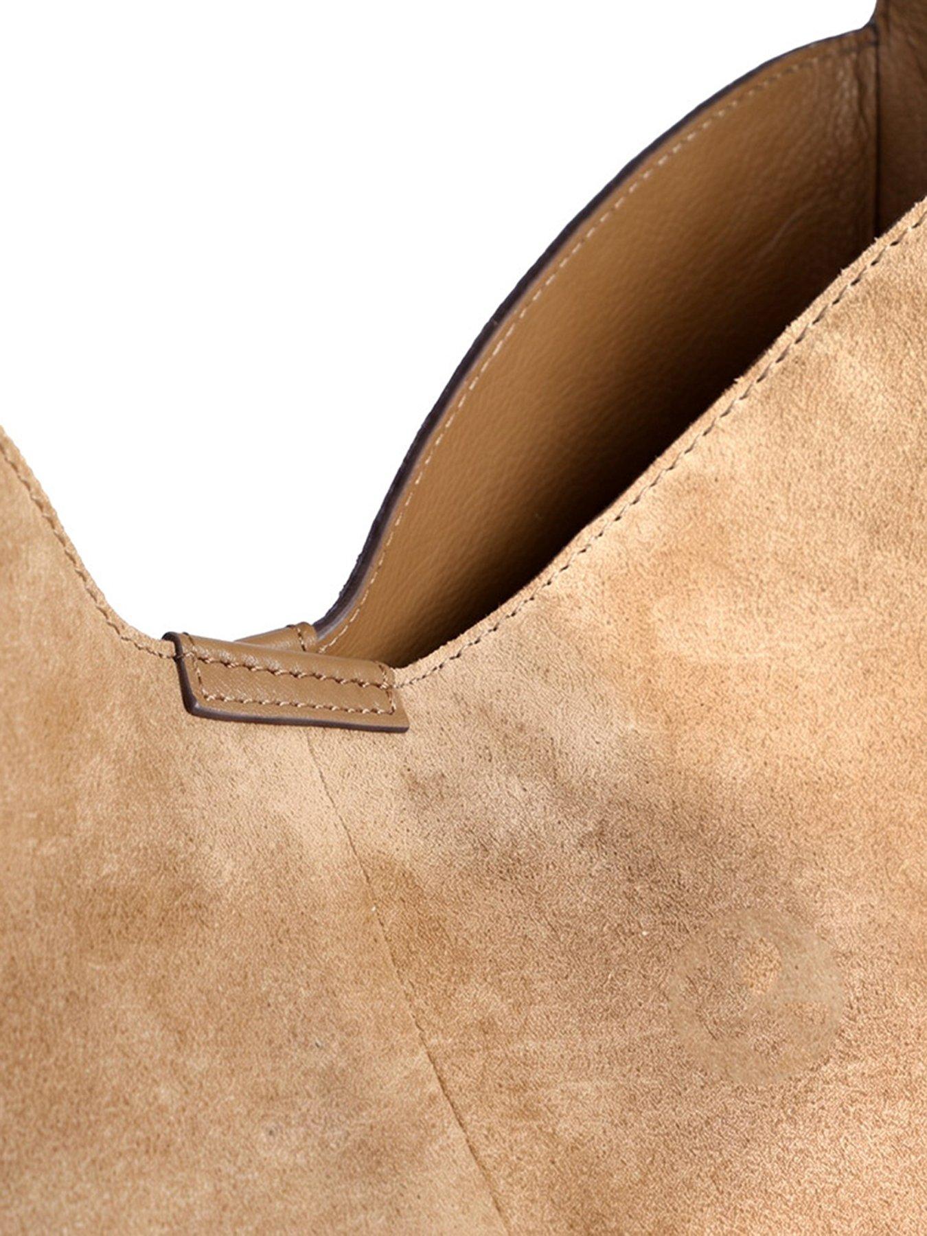 Image 5 of 6 of Jones Bootmaker Womens Wyonna Soft Suede Slouchy Hobo Shoulder Bag - Brown