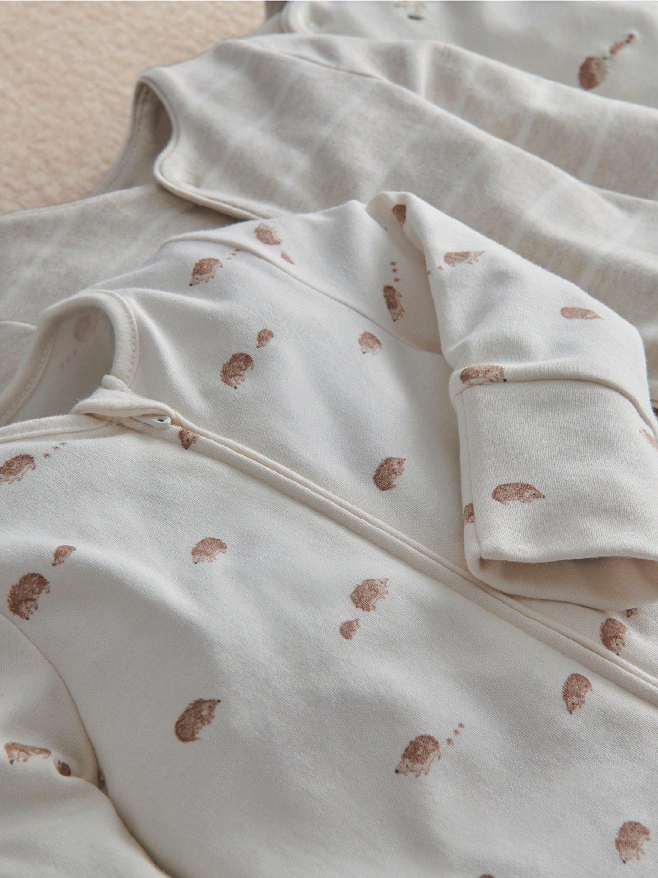 Image 3 of 3 of Mamas & Papas Baby Boys 3 Pack Hedgehog Sleepsuits - Multi