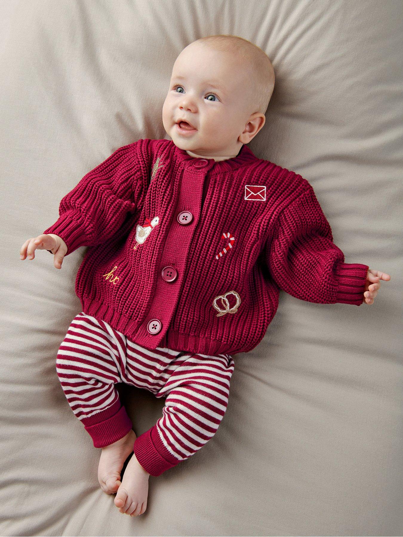 Mamas & Papas Unisex Infant Red Christmas Top & Leggings Set - 6-9 Months - Image 2