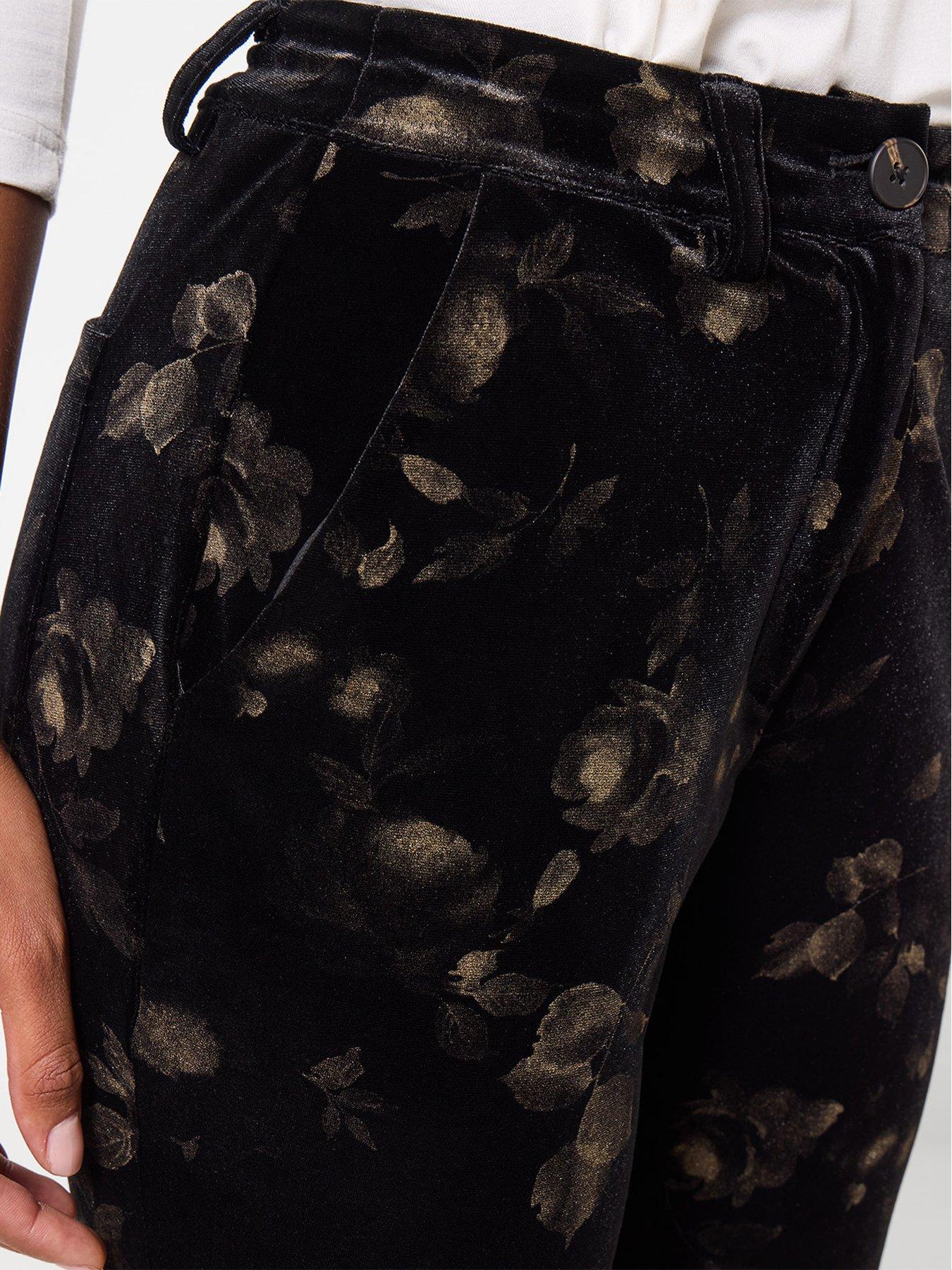 Image 4 of 7 of Joe Browns Bootcut Floral Print Velvet Trousers