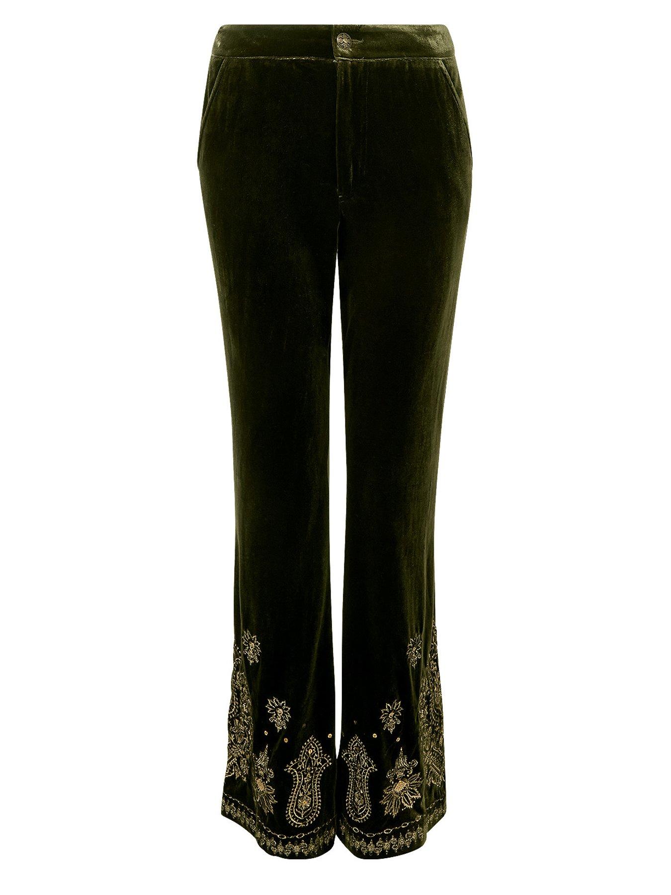 Image 5 of 5 of Joe Browns Esme Velour Embroidered Bootcut Trouser