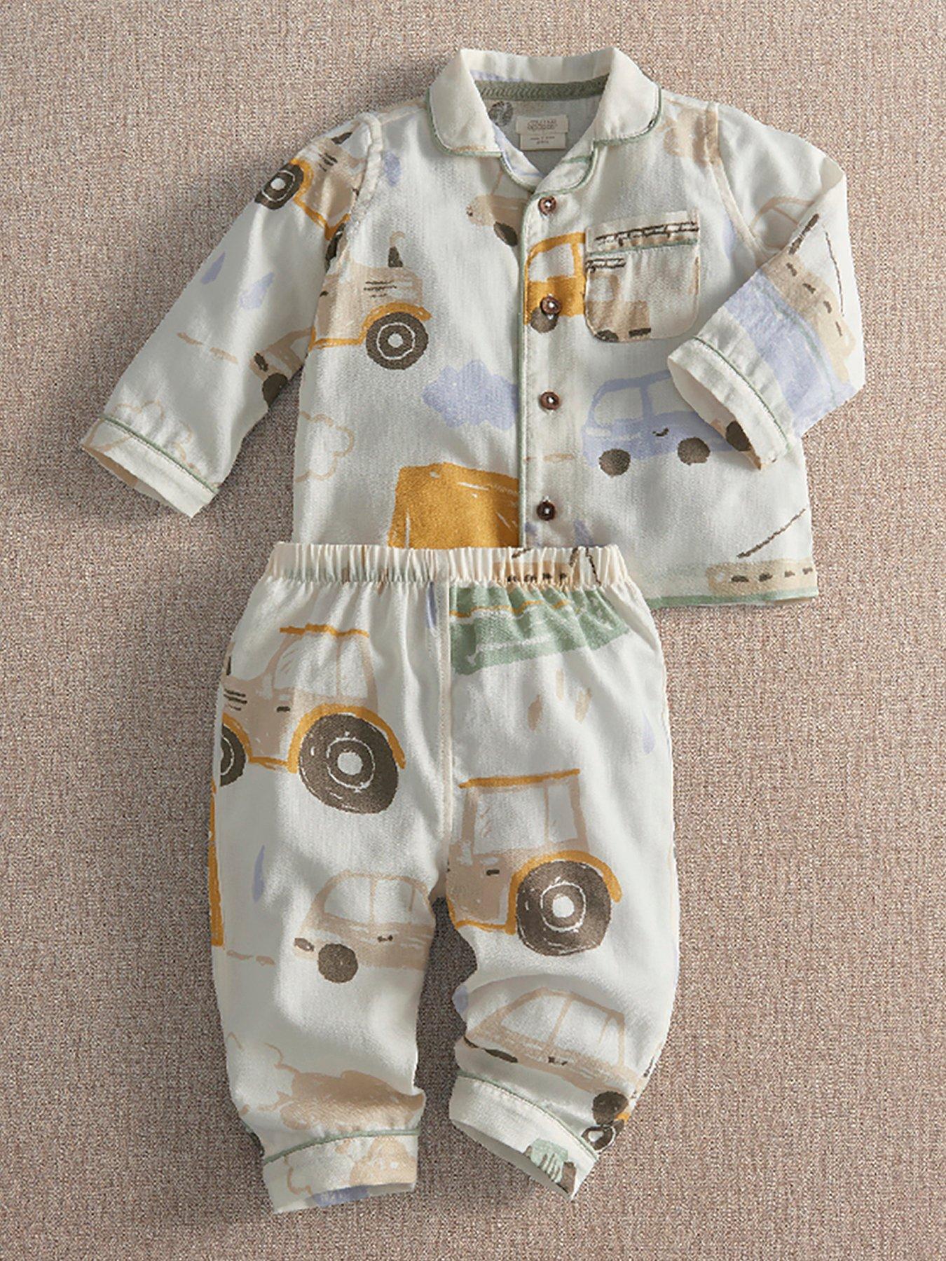 Image 1 of 3 of Mamas & Papas Boys Transport Print 100% Cotton Collared Pyjamas - Multi