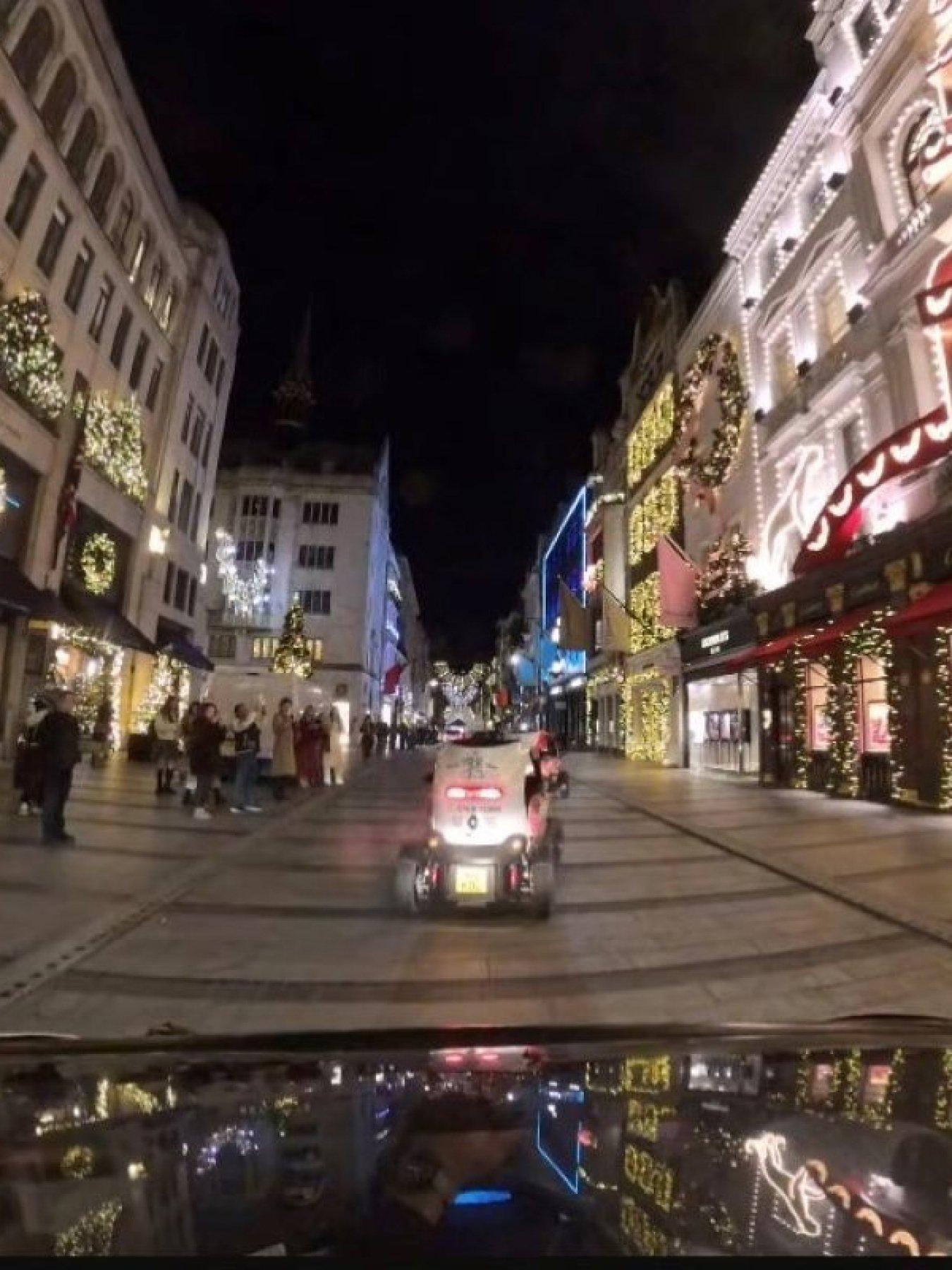 Image 2 of 4 of Virgin Experience Days Ultimate E-Kart Driving Tour Exploring the Christmas Lights of London for Two