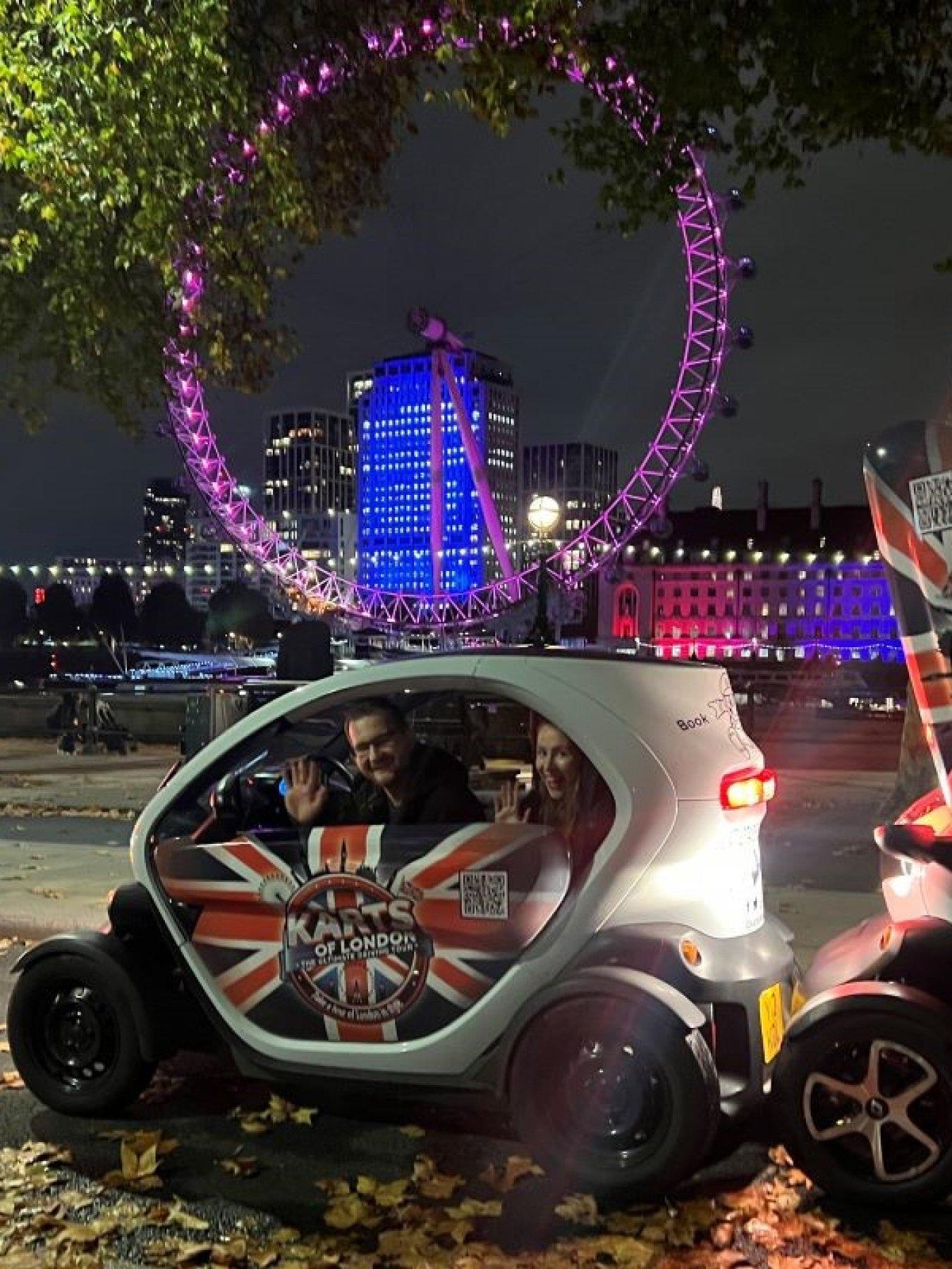 Image 4 of 4 of Virgin Experience Days Ultimate E-Kart Driving Tour Exploring the Christmas Lights of London for Two
