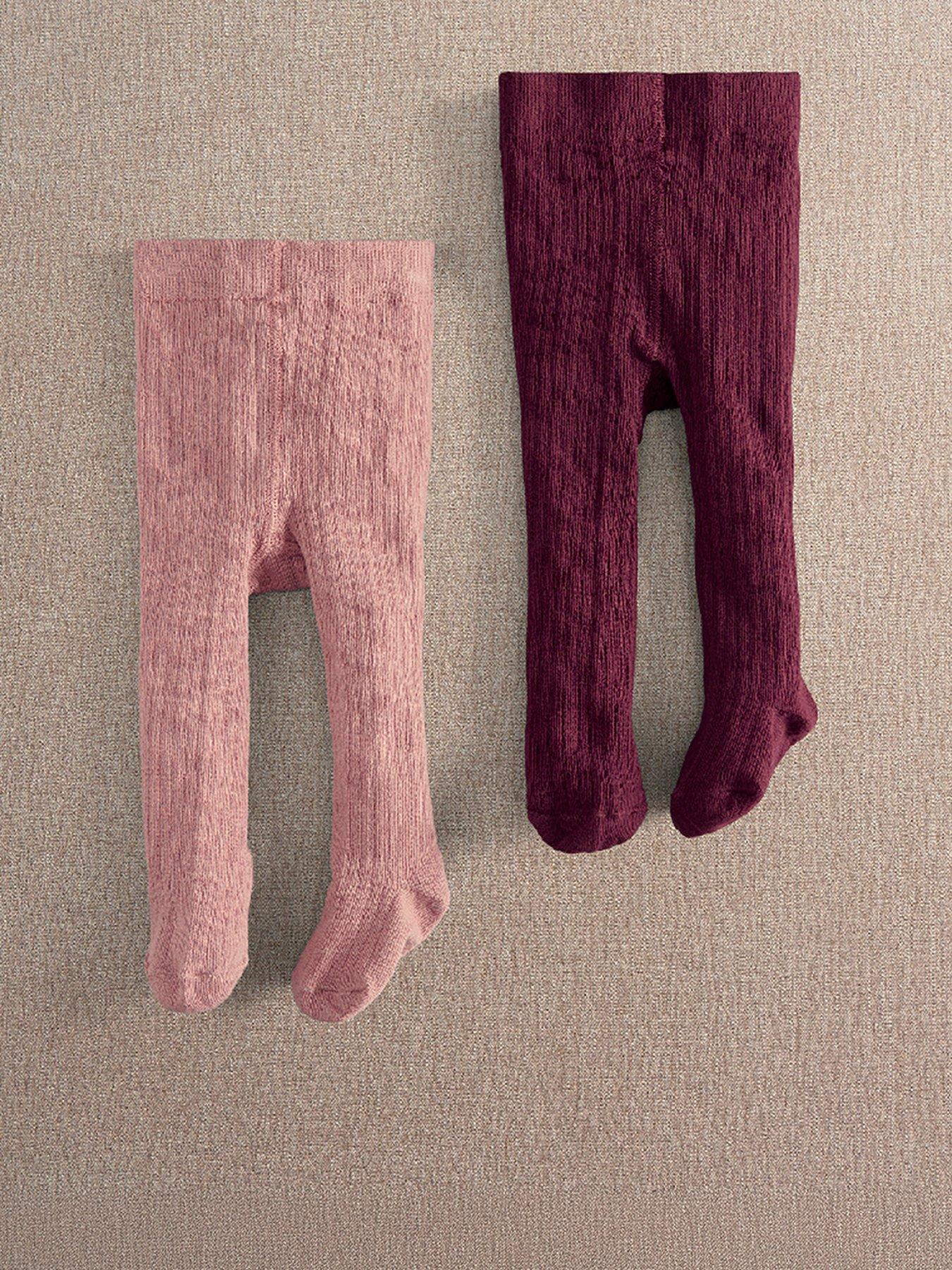 Image 1 of 2 of Mamas & Papas Baby Girls 2 Pack Tights - Multi