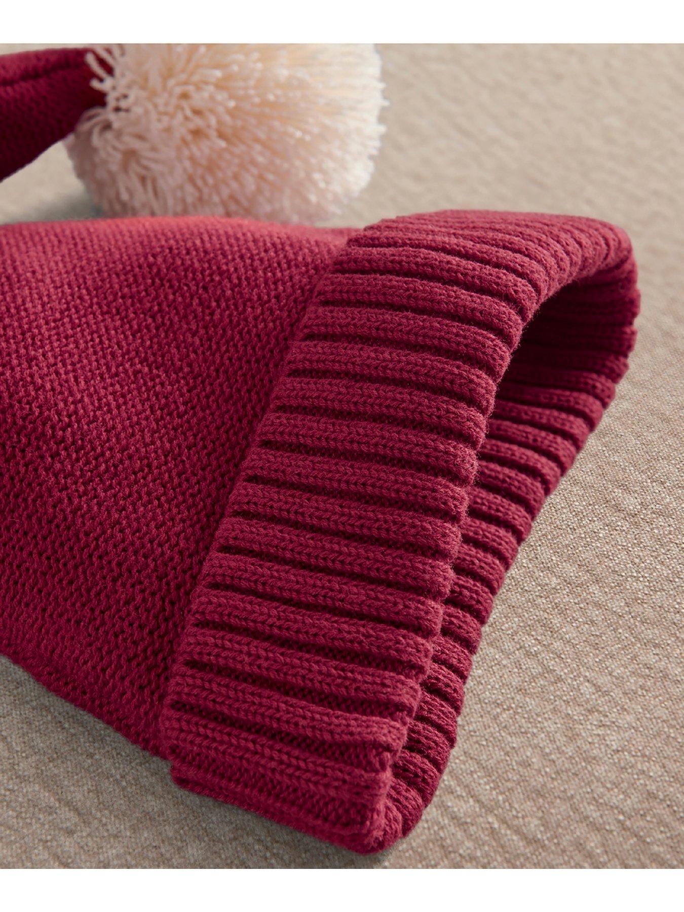 Image 4 of 4 of Mamas & Papas Baby Unisex Santa Pompom Knitted Hat - Red