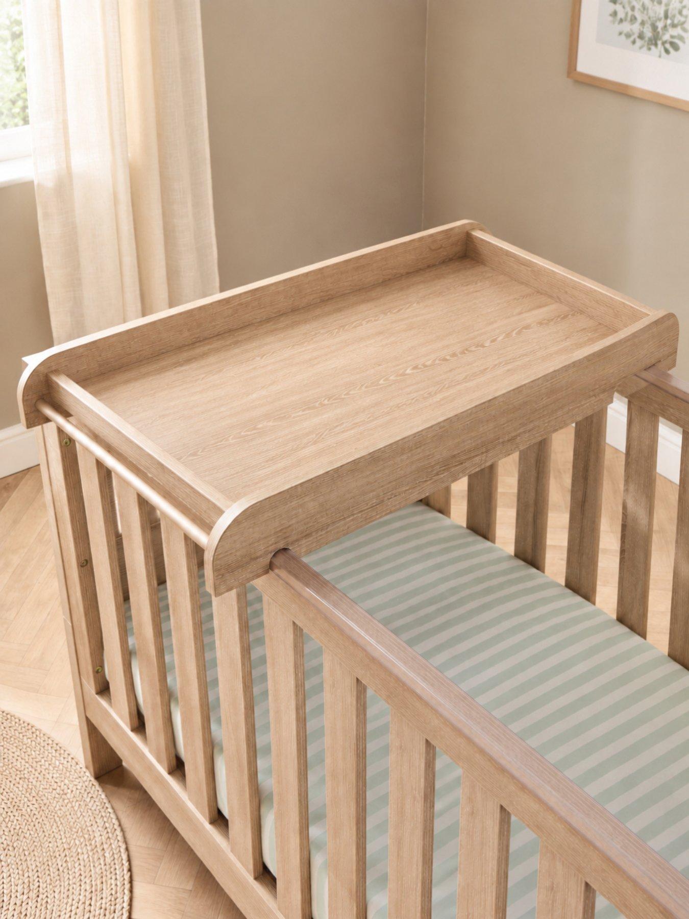 Tutti Bambini Oak Cot Top Changer - Brown - Lightweight - 4kg - Baby & Child Nursery Changing - Image 3