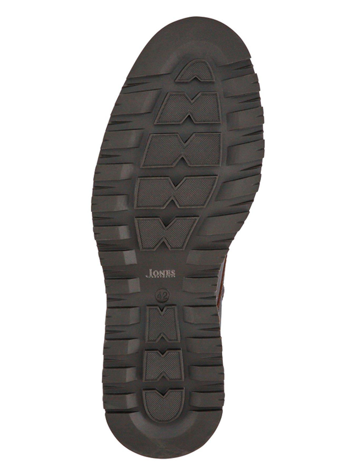 Image 5 of 5 of Jones Bootmaker Mens Ealing Lace-Up Side Zip Boots - Dark Brown