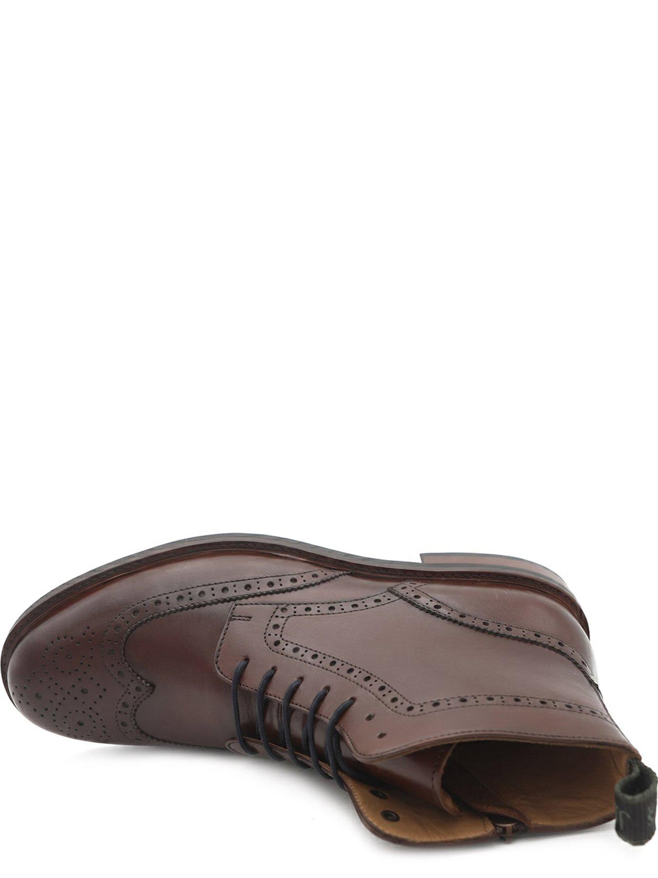 Image 4 of 6 of Jones Bootmaker Mens Fletcher Leather Brogue Lace Up Boots - Chestnut