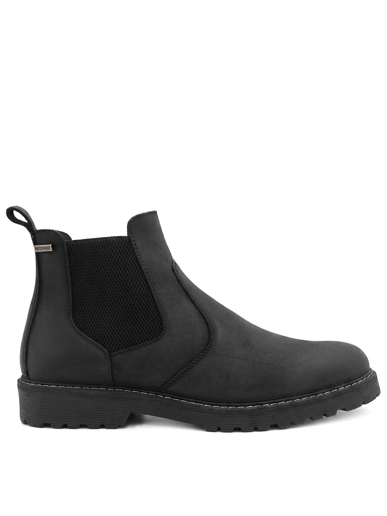 Jones Bootmaker Men's Black Hartlepool Waterproof Leather Chelsea Boots In | : Size 8 - Image 2