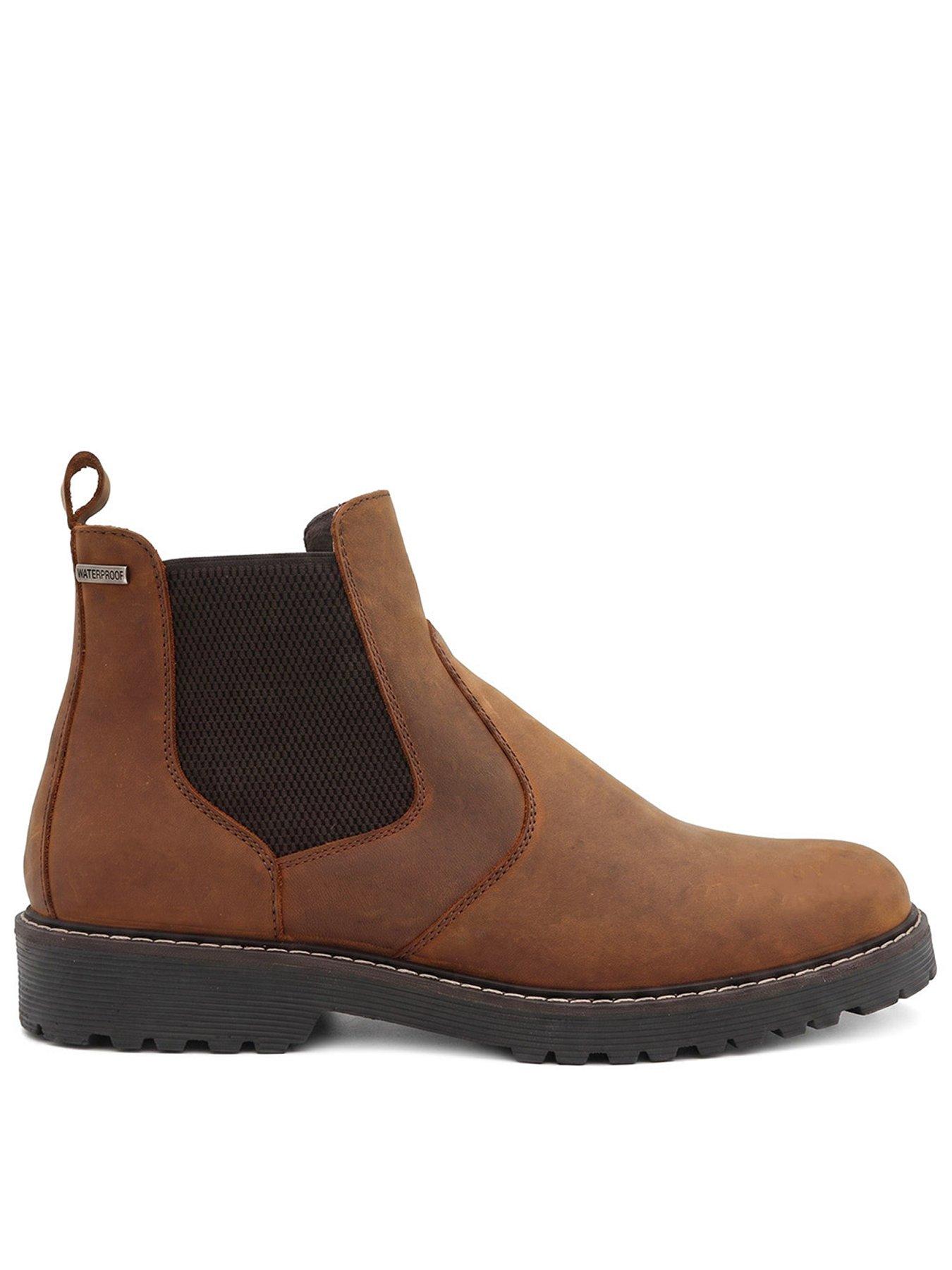 Jones Bootmaker Men's Brown Hartlepool Waterproof Leather Chelsea Boots - Image 3