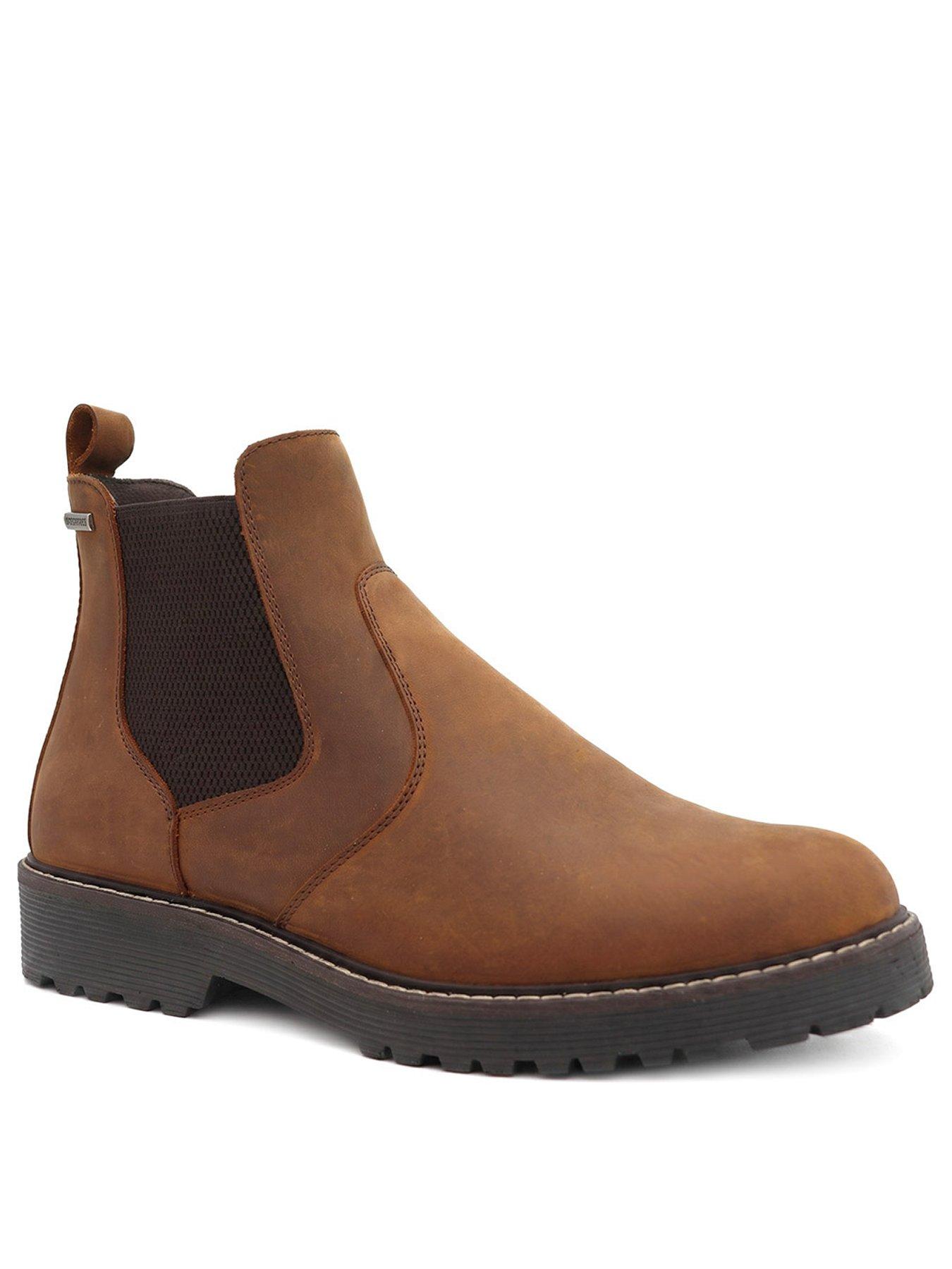 Image 2 of 6 of Jones Bootmaker Mens Hartlepool Leather Pull-On Chelsea Boots - Brown