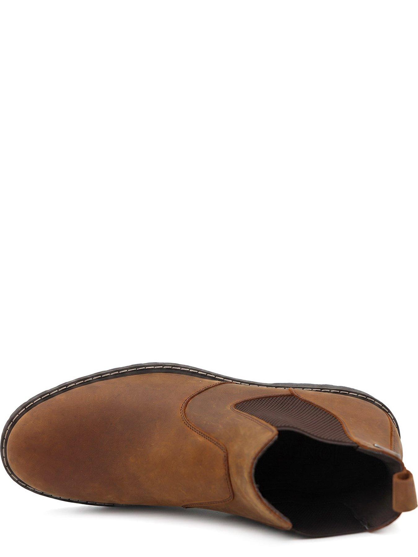 Image 4 of 6 of Jones Bootmaker Mens Hartlepool Leather Pull-On Chelsea Boots - Brown