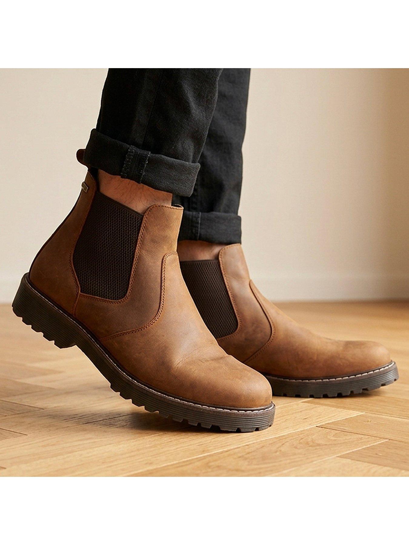 Image 6 of 6 of Jones Bootmaker Mens Hartlepool Leather Pull-On Chelsea Boots - Brown