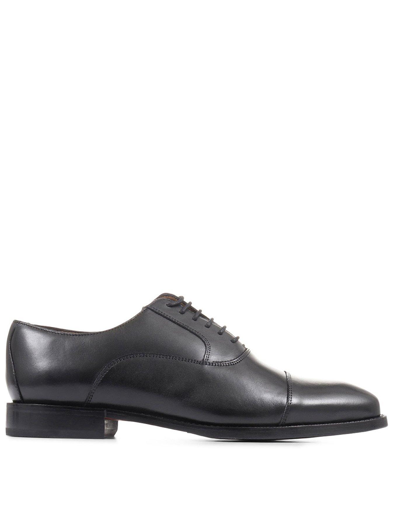 Jones Bootmaker Men's Black Matthew Wide Fit Oxford Shoes Colour: : Size 9 - Image 3