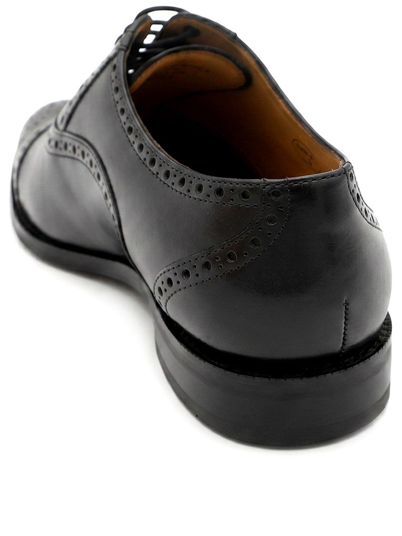 Image 3 of 5 of Jones Bootmaker Mens Maynard Wide Fit Brogue Lace-Up Shoes - Black