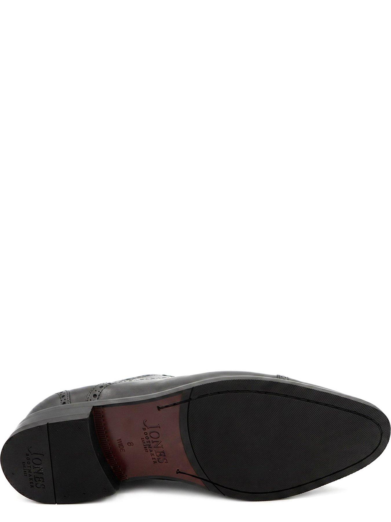 Image 5 of 5 of Jones Bootmaker Mens Maynard Wide Fit Brogue Lace-Up Shoes - Black