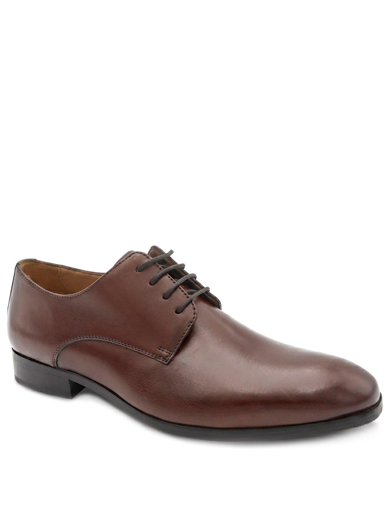 Image 2 of 6 of Jones Bootmaker Mens Melvin Leather Lace-Up Derby Shoes - Chestnut