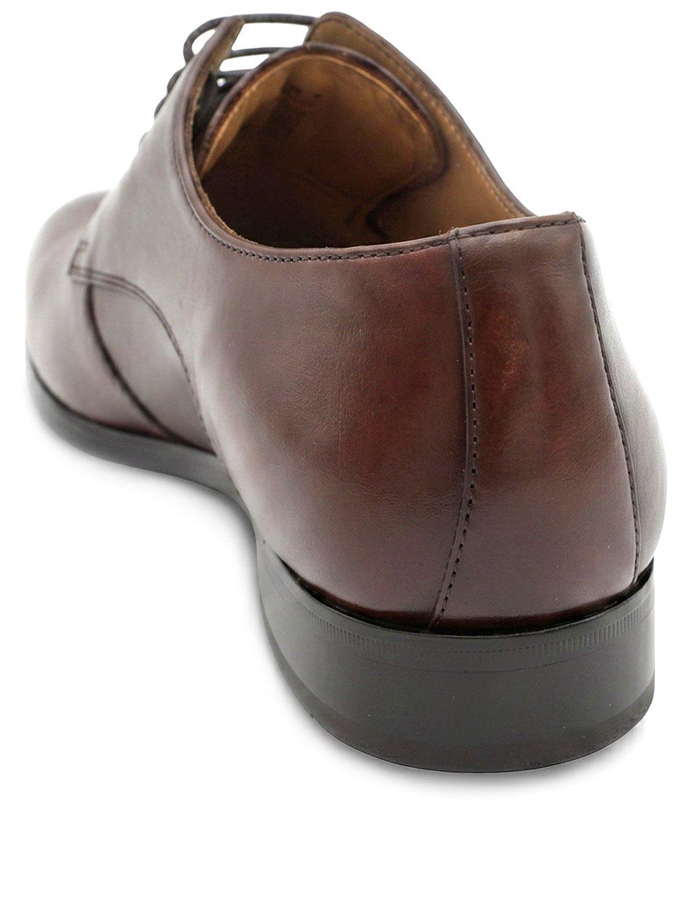 Image 3 of 6 of Jones Bootmaker Mens Melvin Leather Lace-Up Derby Shoes - Chestnut