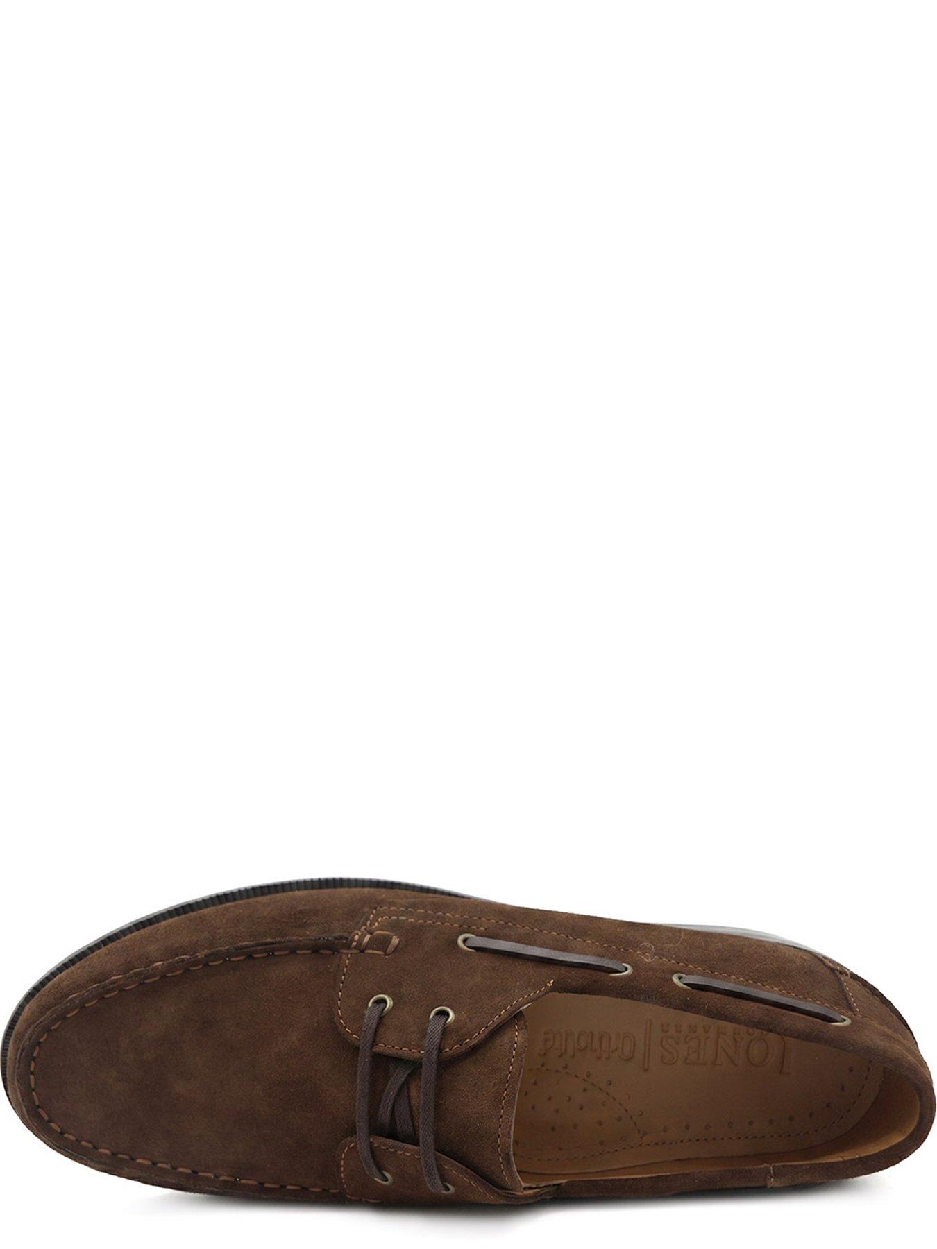 Image 4 of 6 of Jones Bootmaker Mens Parrie Suede Lace-Up Moc Toe Shoes - Brown