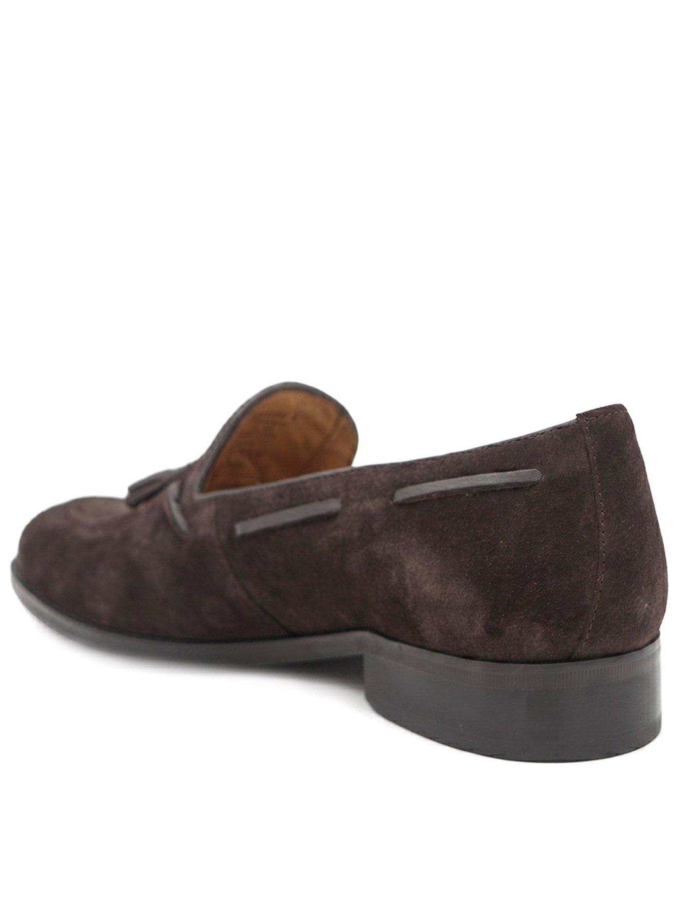 Image 3 of 6 of Jones Bootmaker Mens Rolando Tassel Slip-On Loafers - Brown