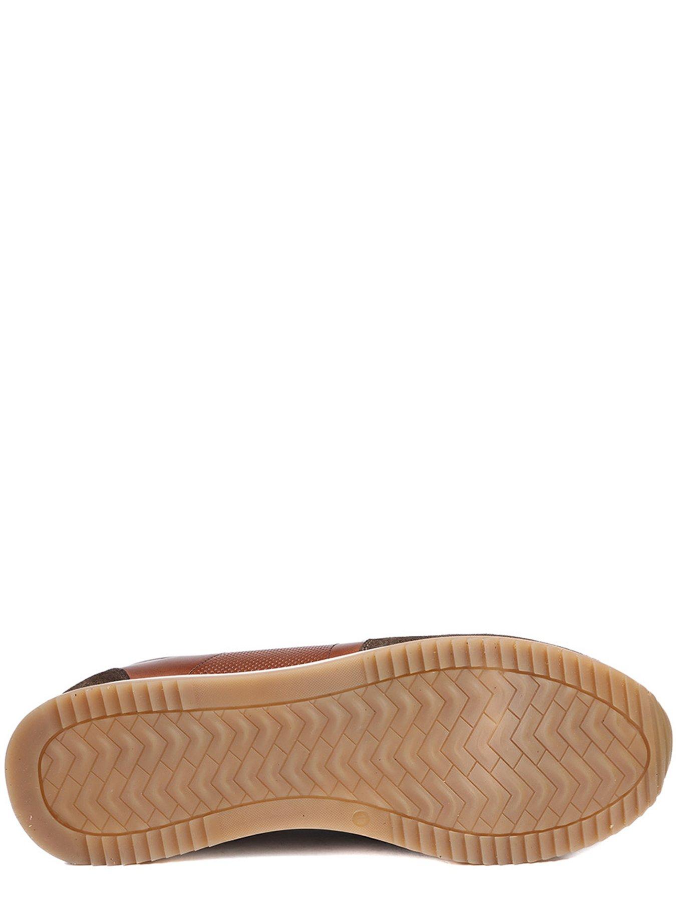 Image 5 of 5 of Jones Bootmaker Mens Salvi Leather Suede Panel Lace-Up Shoes - Brown
