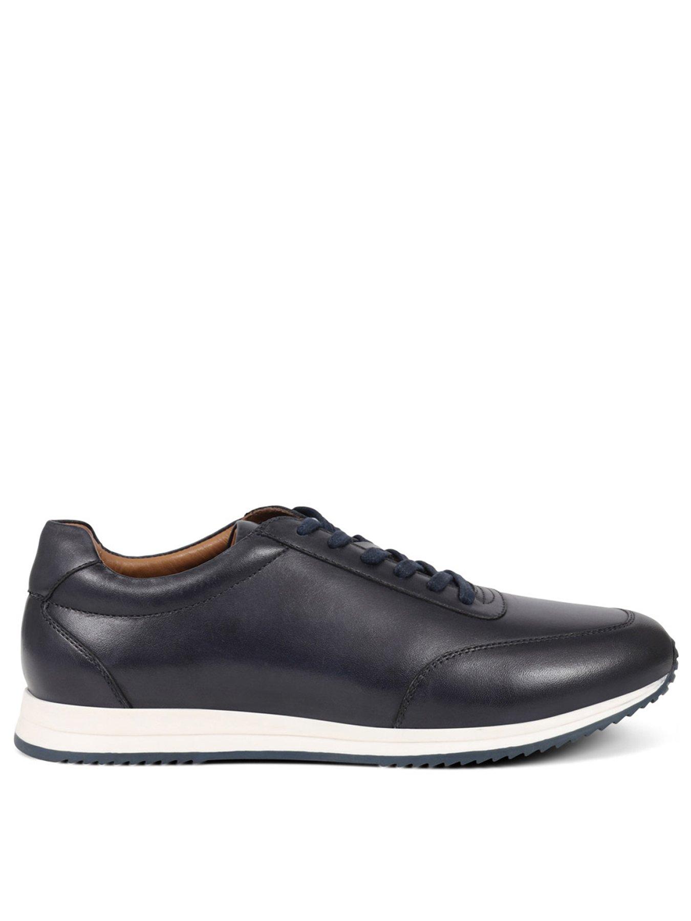 Jones Bootmaker Men's Navy Southend2 Leather Trainers In | : Size 9 - Image 3
