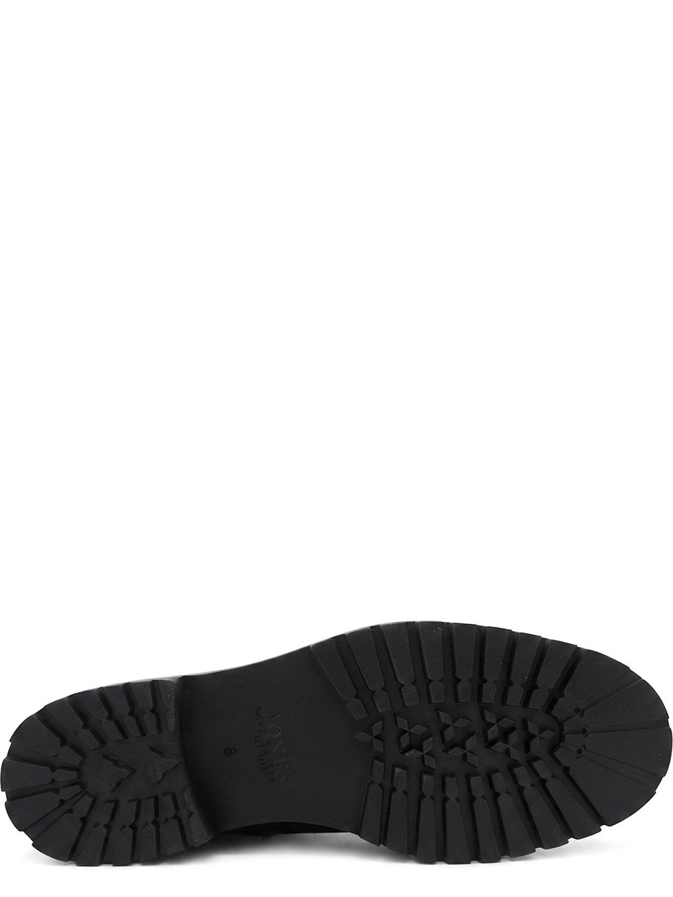 Image 5 of 6 of Jones Bootmaker Mens Dalmazio Lace-Up Side Zip Leather Boots - Black