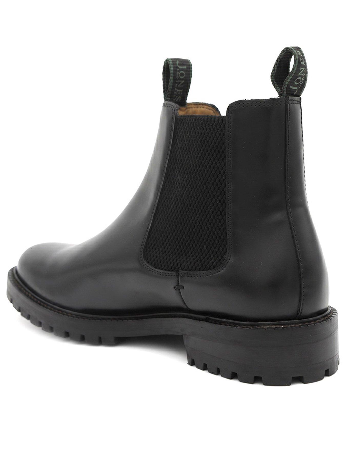 Image 3 of 6 of Jones Bootmaker Mens Damone Leather Lug Sole Chelsea Boots - Black