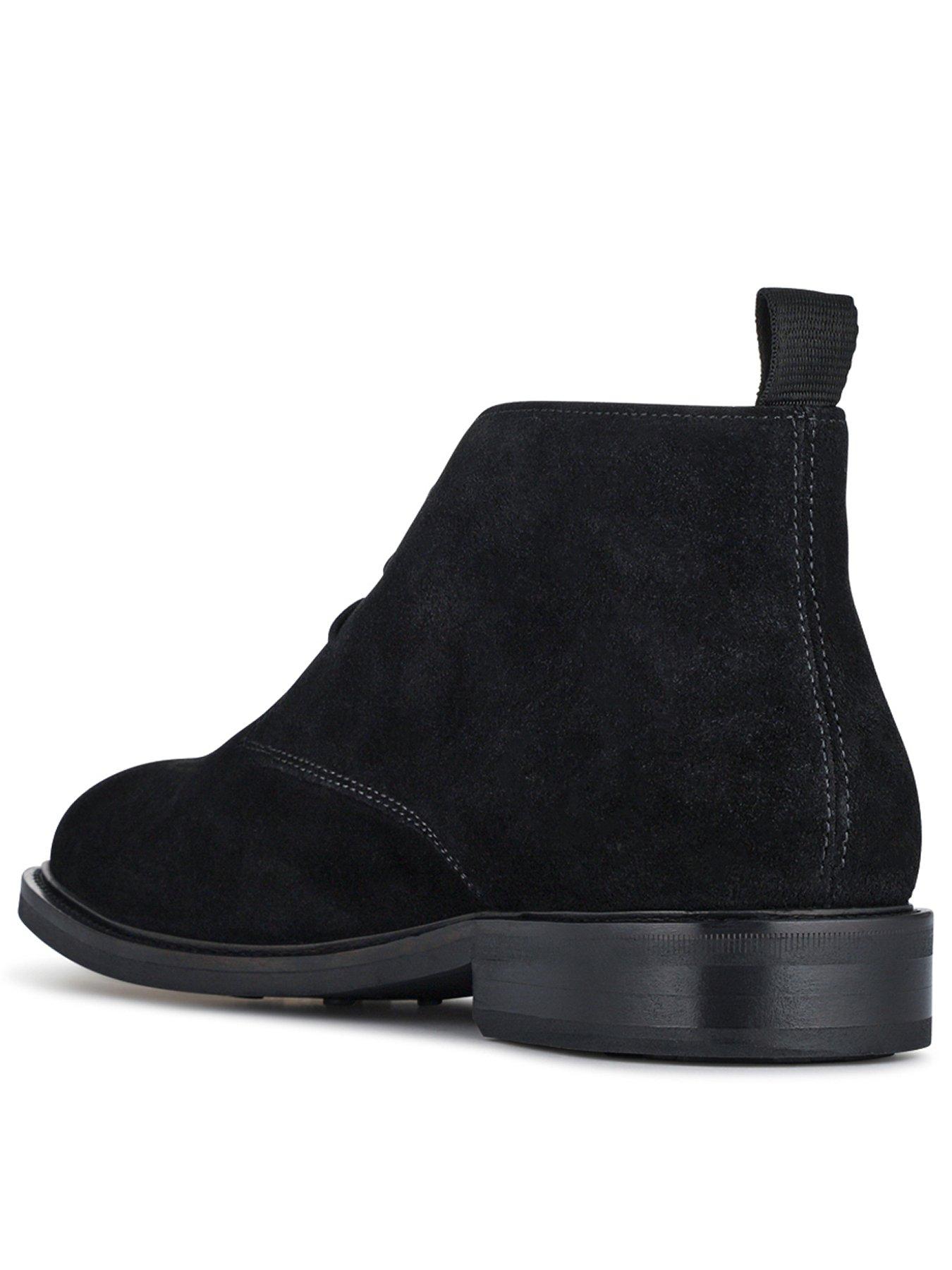 Image 3 of 6 of Jones Bootmaker Mens Deacon Suede Lace-Up Leather Lined Boots - Black