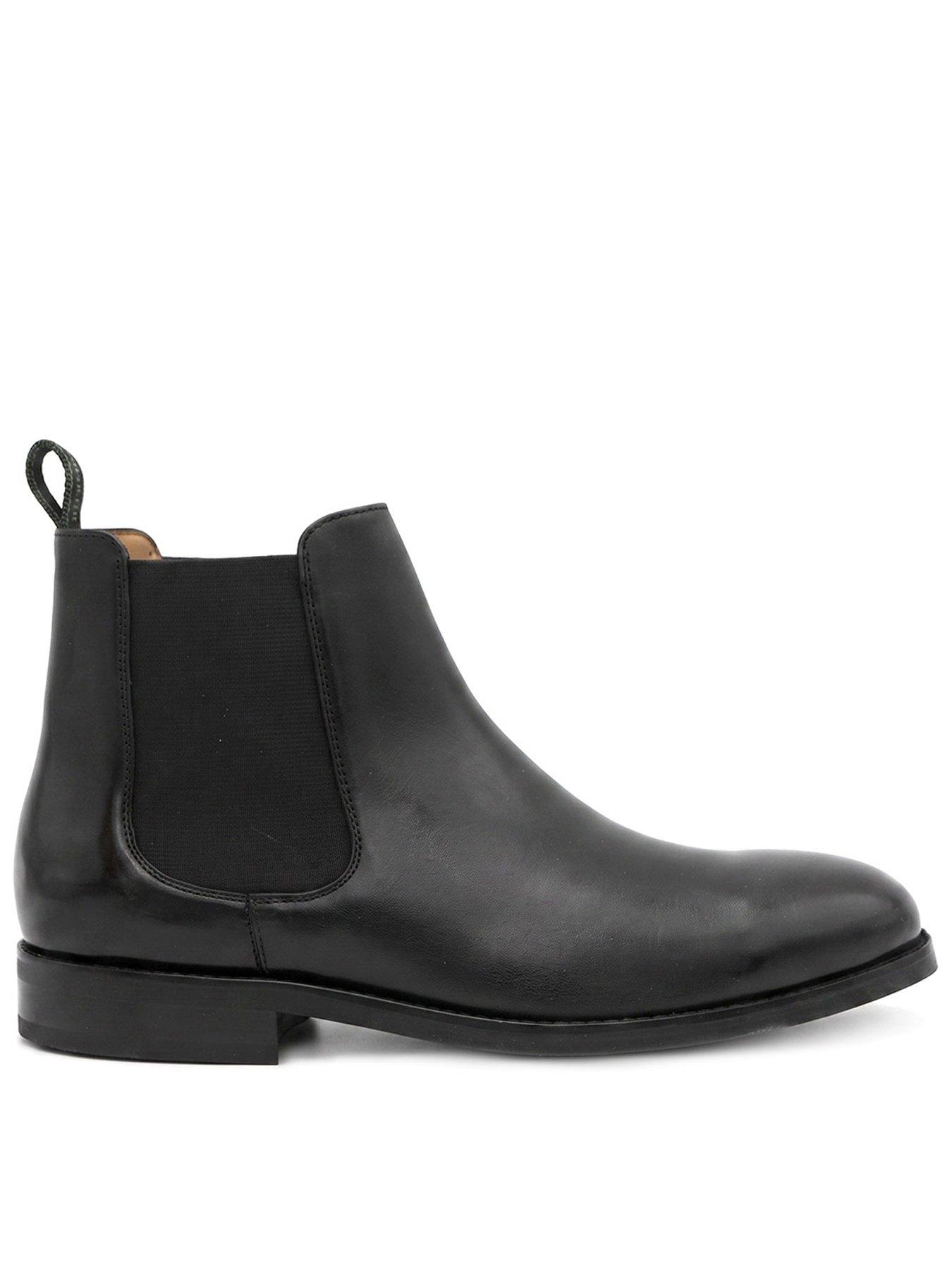 Image 1 of 5 of Jones Bootmaker Mens Deakin Wide Fit Leather Chelsea Boots - Black