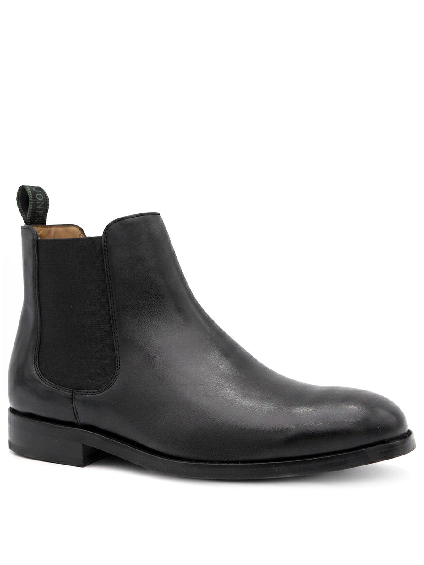 Image 2 of 5 of Jones Bootmaker Mens Deakin Wide Fit Leather Chelsea Boots - Black