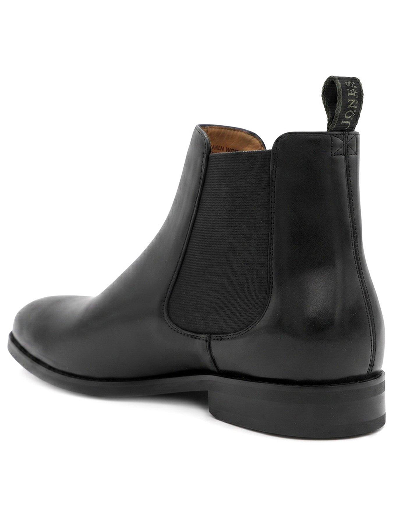 Image 3 of 5 of Jones Bootmaker Mens Deakin Wide Fit Leather Chelsea Boots - Black