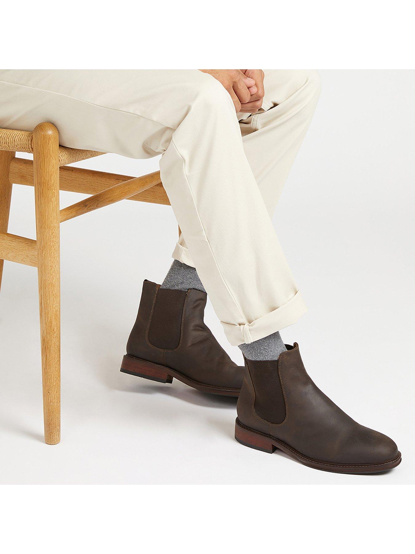 Image 6 of 6 of Jones Bootmaker Mens Debden Leather Chelsea Boots - Brown Nubuck
