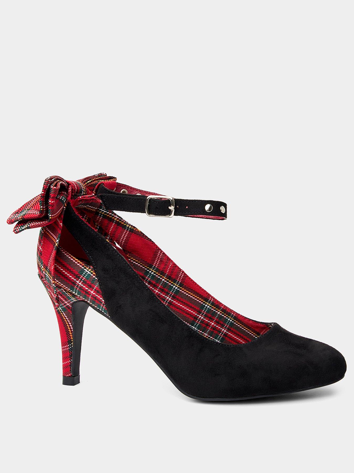 Image 2 of 6 of Joe Browns Tara Tartan Bow Heeled Shoes