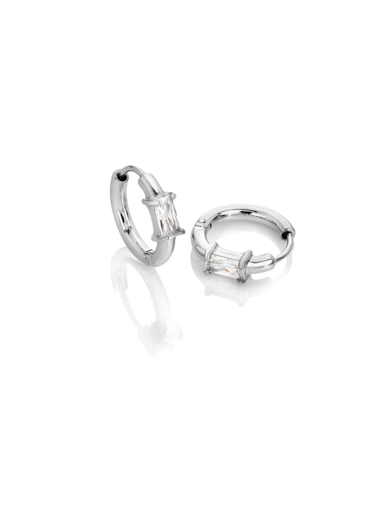Image 2 of 3 of Ava & Sky STONE SET HOOPS