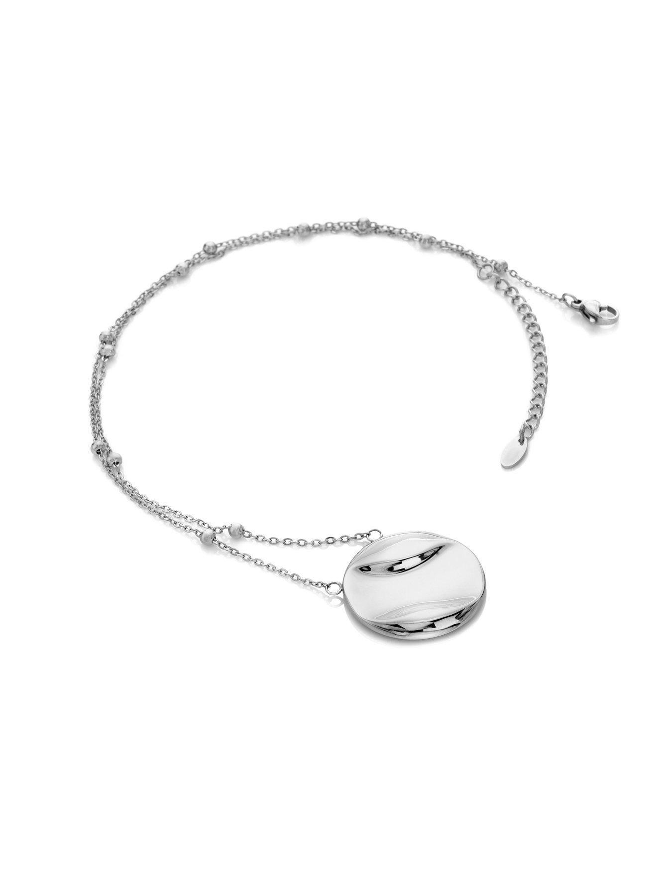 Image 2 of 3 of Ava & Sky Womens Disc Pendant Layering Necklace - Silver