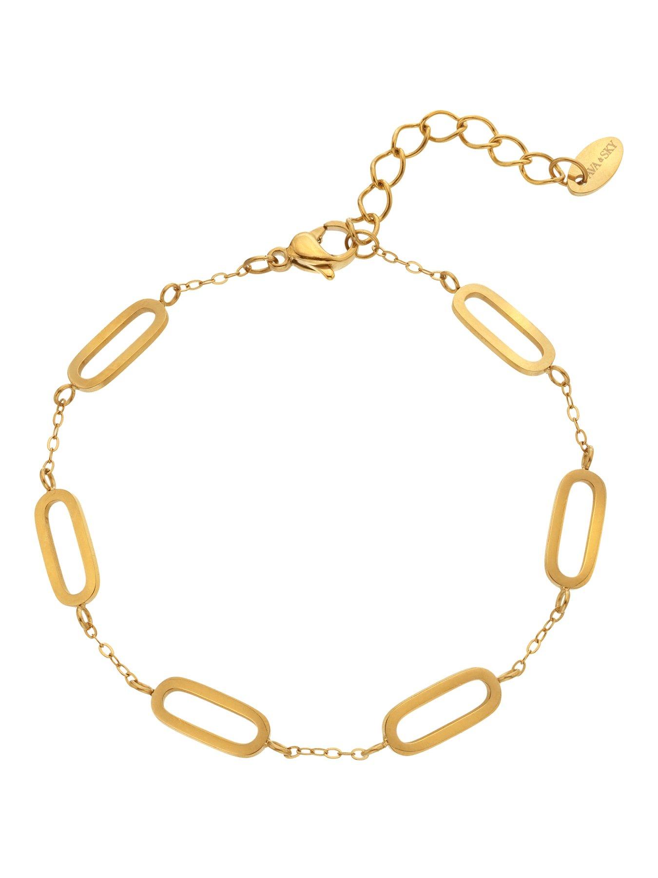 Image 1 of 3 of Ava & Sky INTERMITTENT PAPERCLIP BRACELET