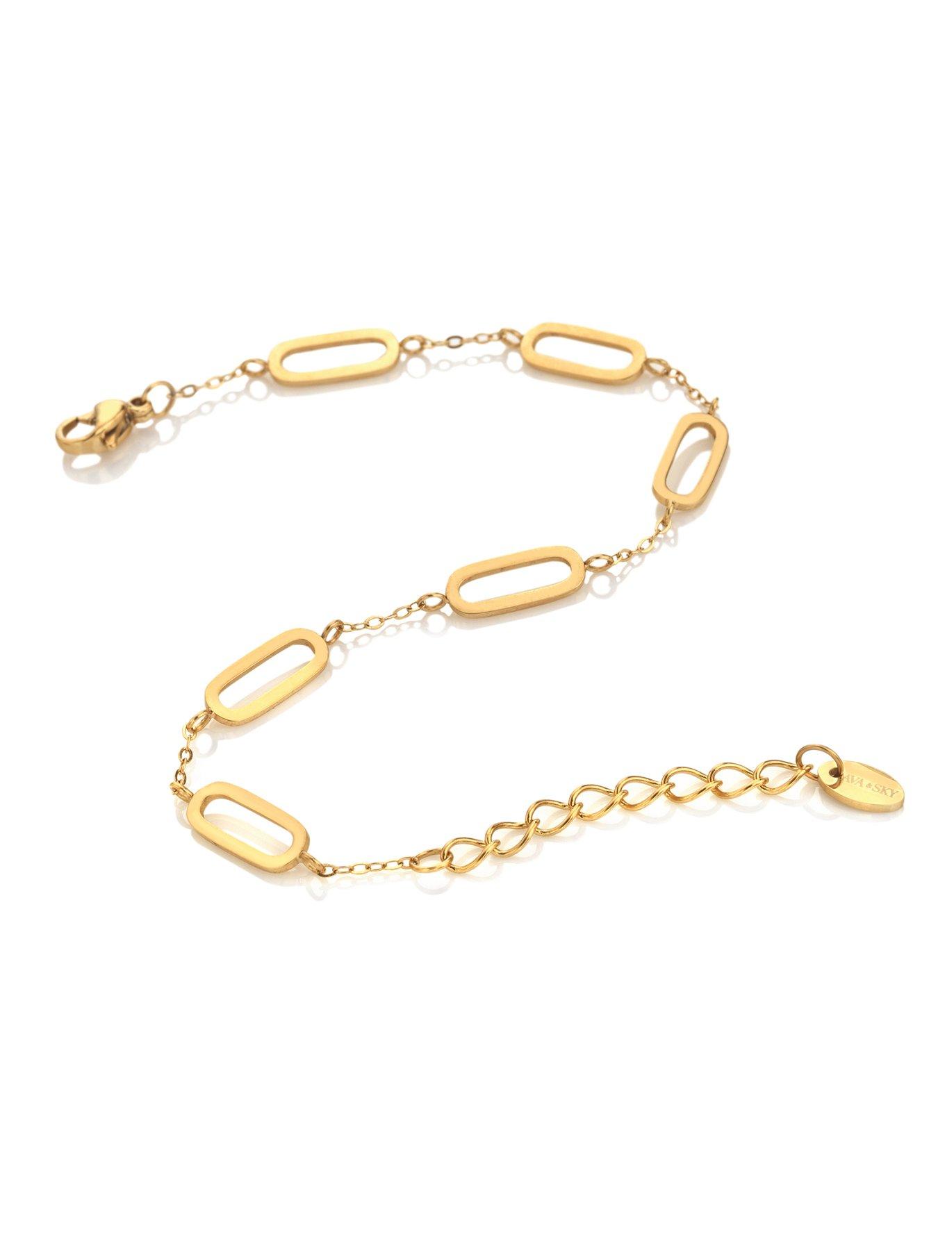 Image 2 of 3 of Ava & Sky INTERMITTENT PAPERCLIP BRACELET