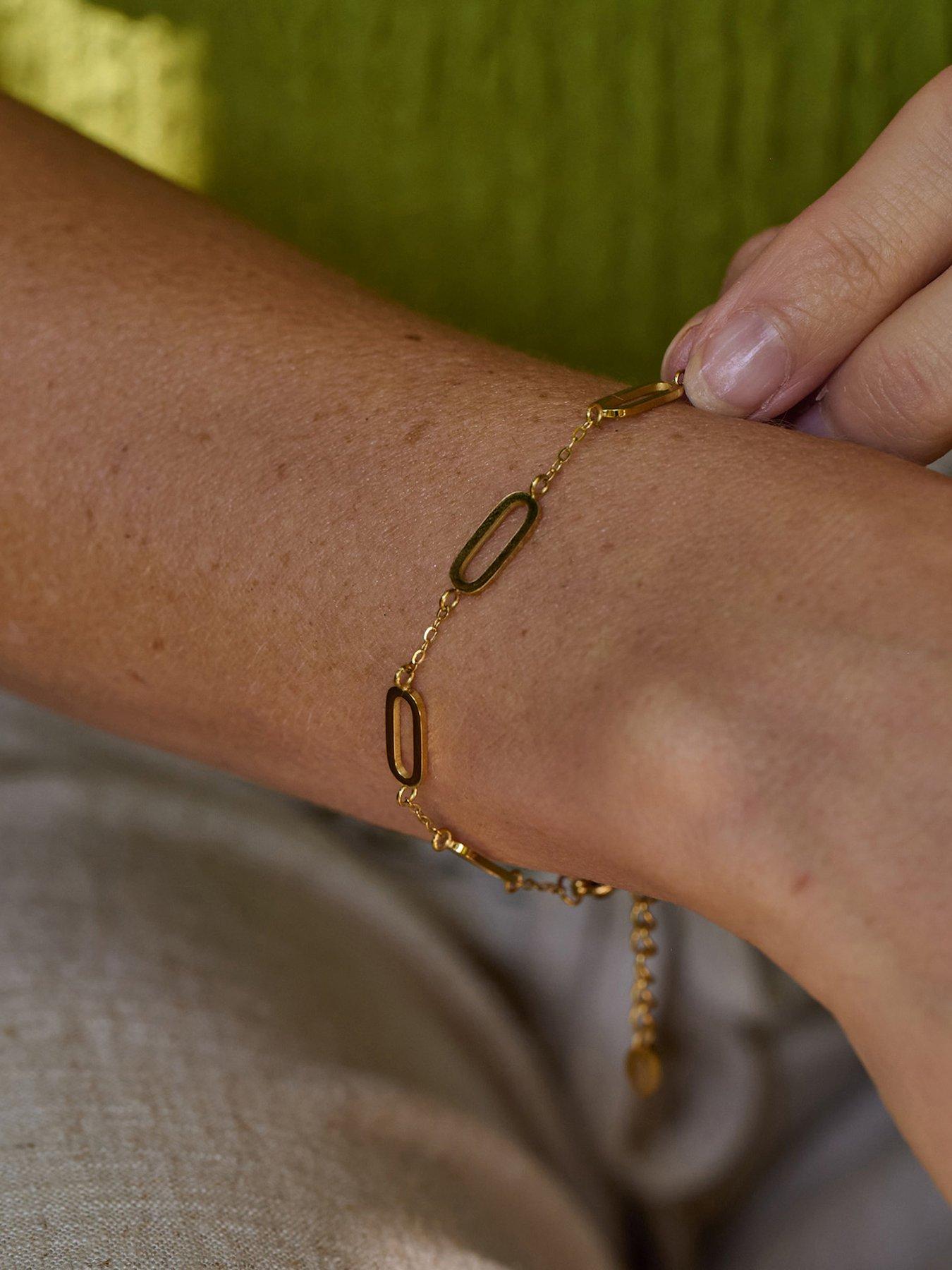 Image 3 of 3 of Ava & Sky INTERMITTENT PAPERCLIP BRACELET
