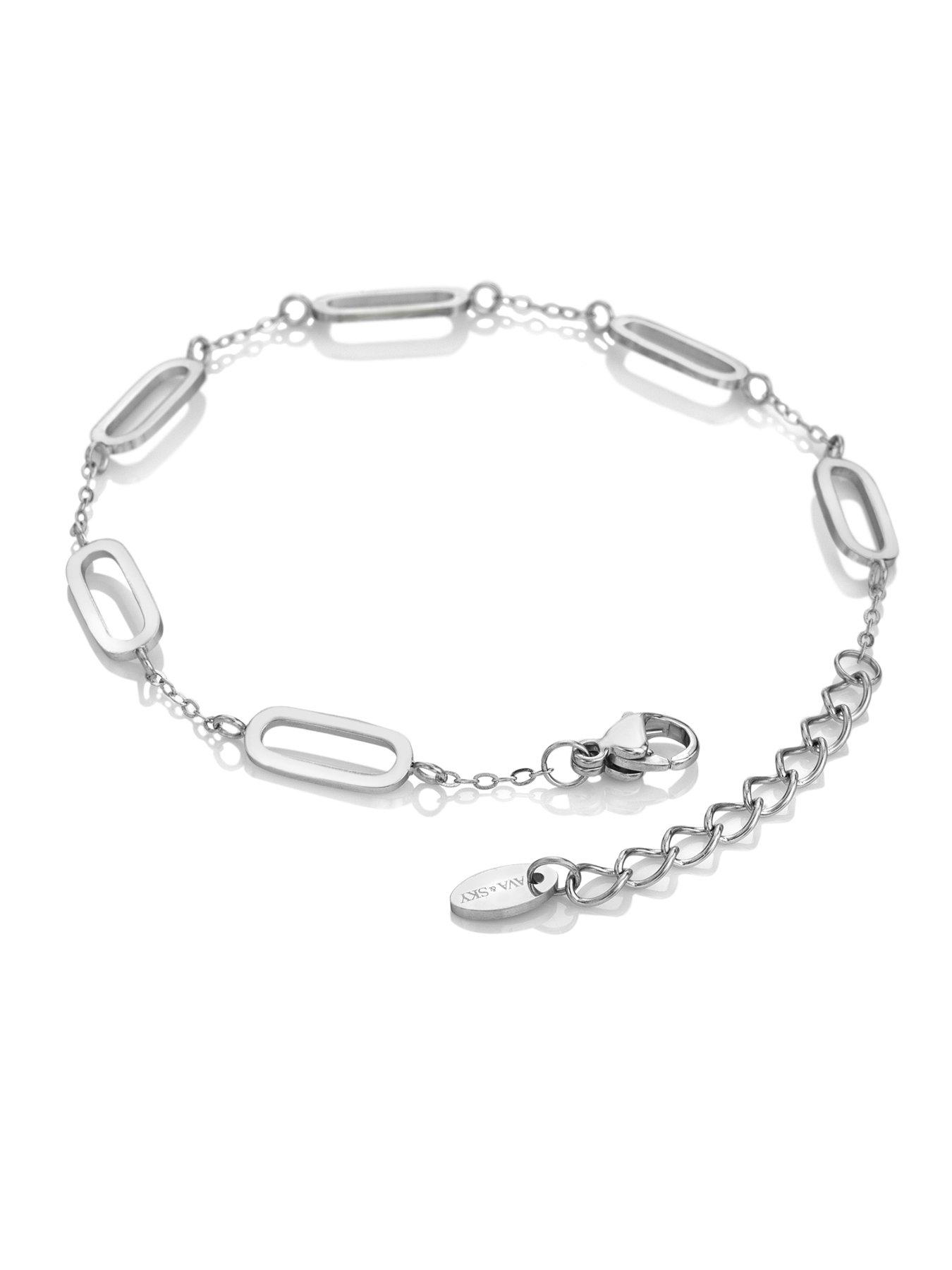 Image 2 of 3 of Ava & Sky INTERMITTENT PAPERCLIP BRACELET