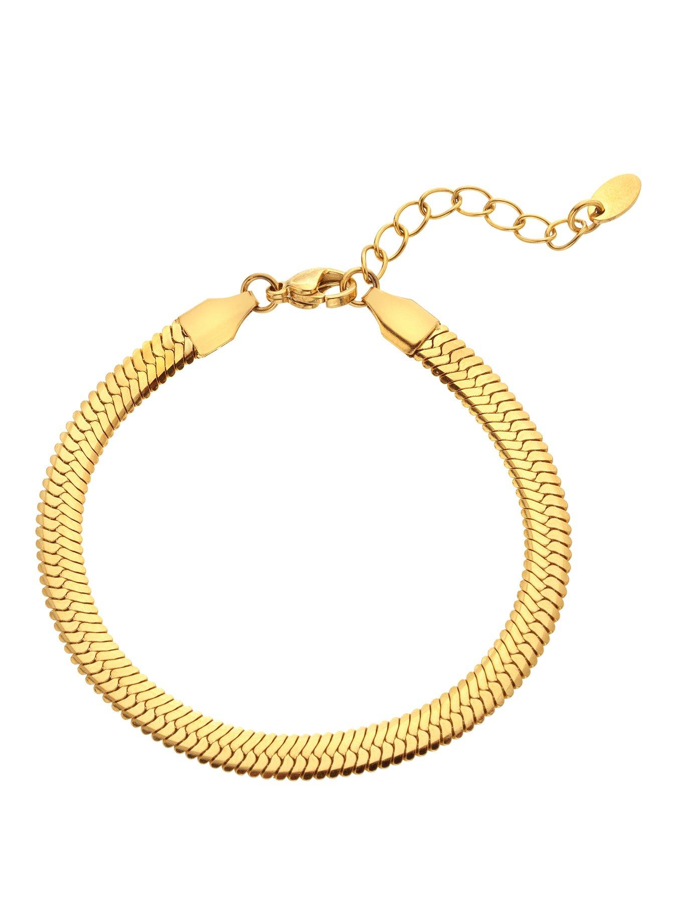 Image 1 of 3 of Ava & Sky Womens Snake Chain Adjustable Bracelet - Gold