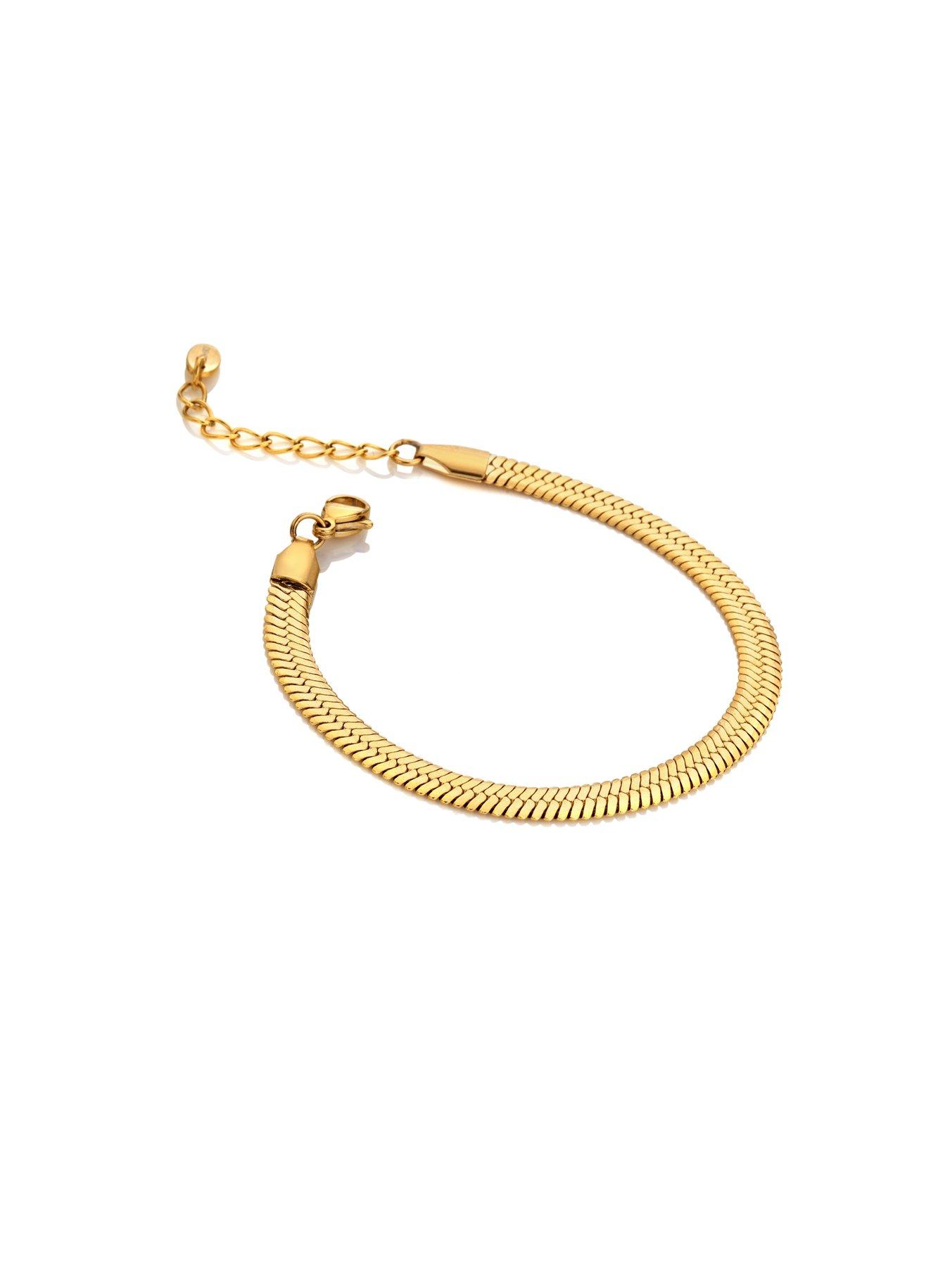 Image 2 of 3 of Ava & Sky Womens Snake Chain Adjustable Bracelet - Gold