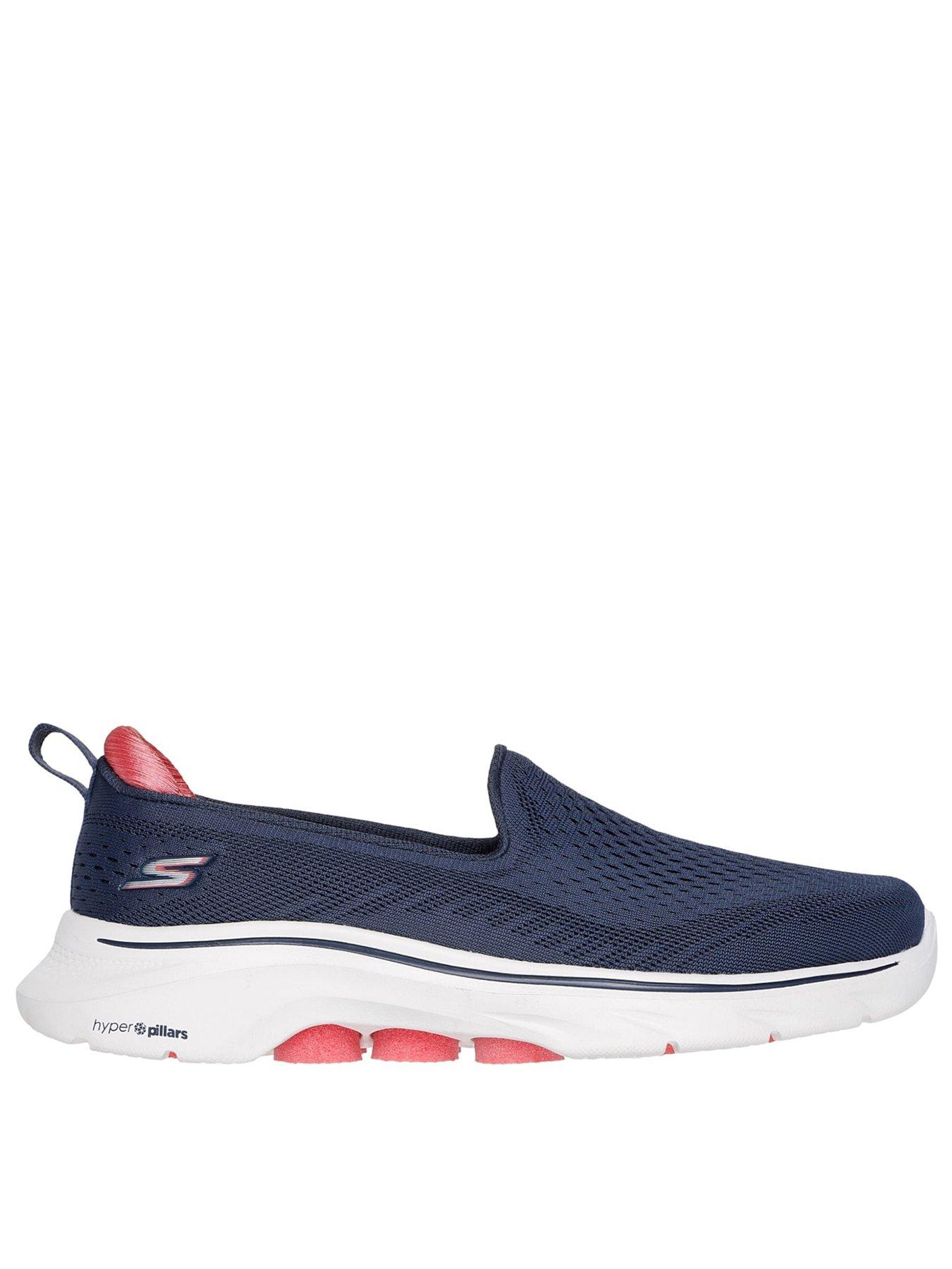 Skechers Women's Navy/Coral Air Cooled Goga Mat Hyper Pillars Slip In Trainers - 4 (37) - Image 4
