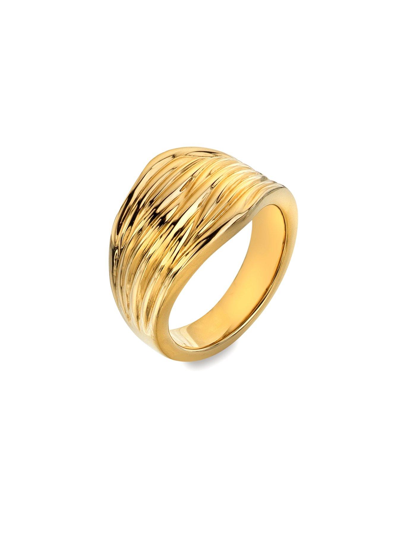 Image 2 of 3 of Ava & Sky Womens Twisted Ribbon Polished Chunky Ring - Gold