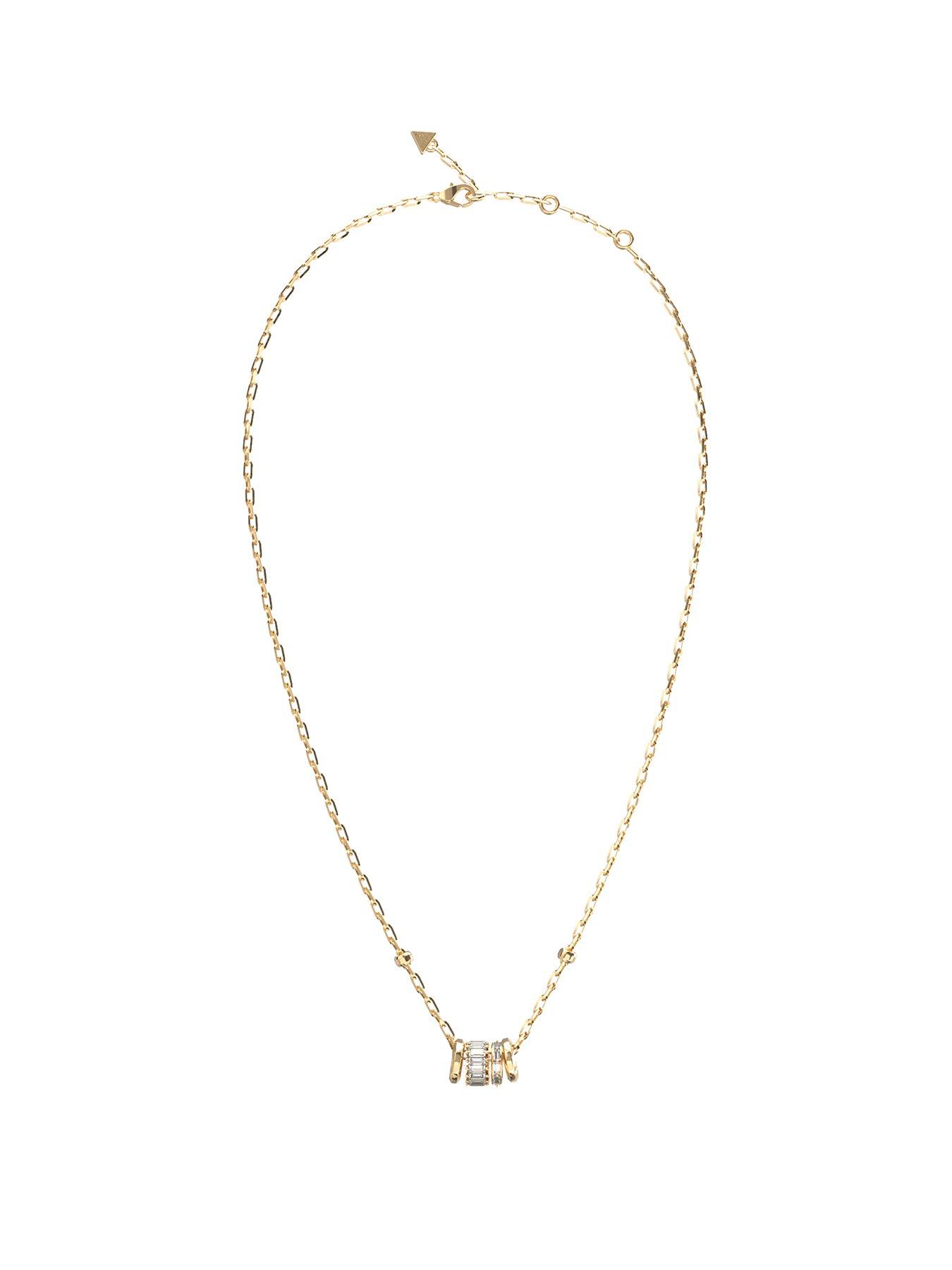 Guess Jewellery Gold Guess Les Baguettes Tone Necklace 40.7Cm + 5Cm - Image 3