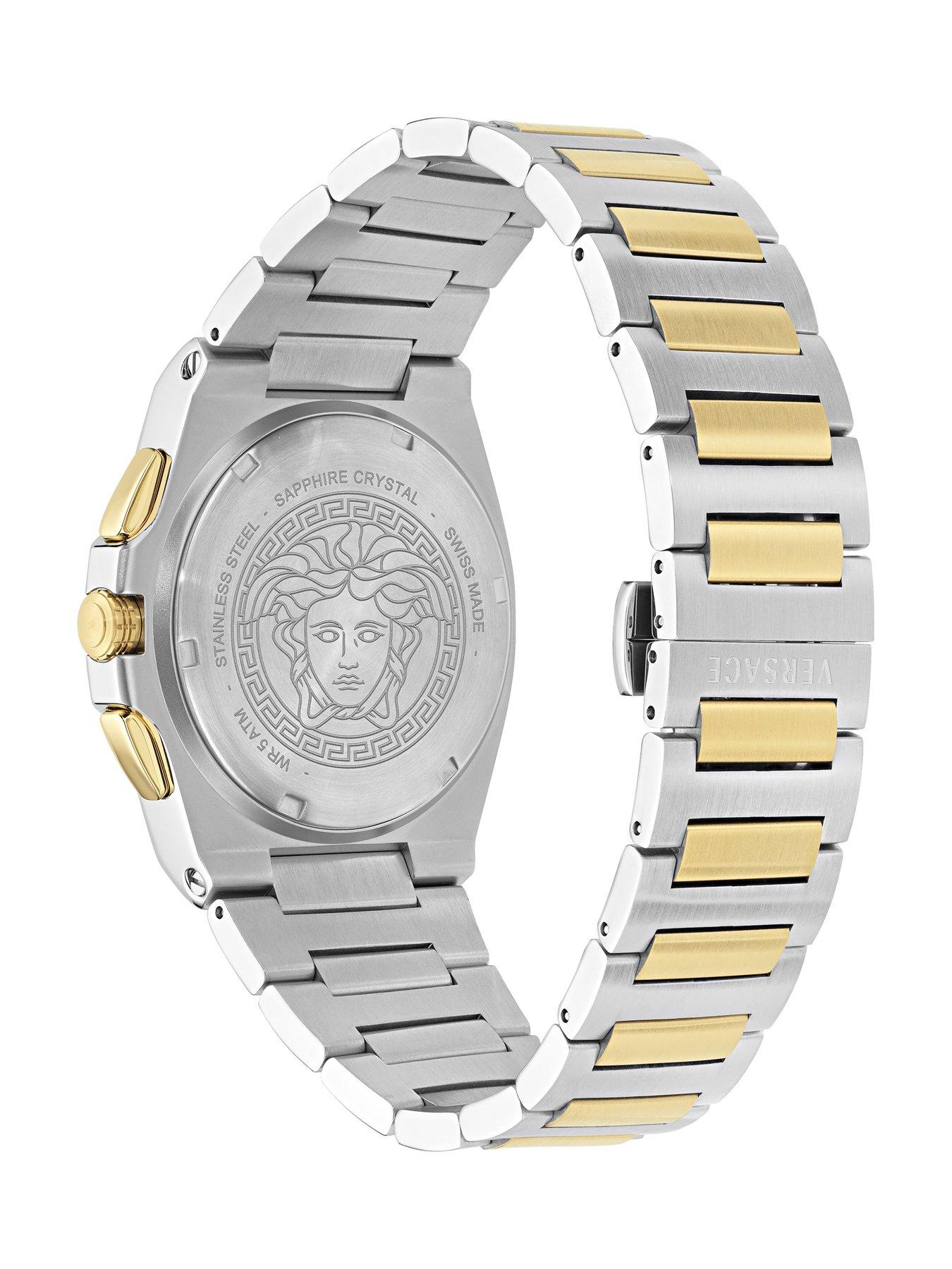Image 3 of 4 of VERSACE Versace two tone watch with green dial and two tone bracelet