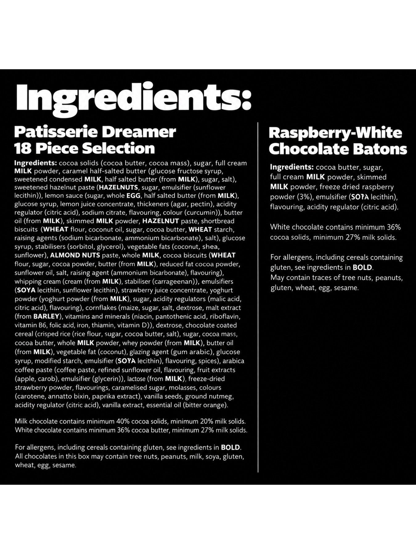 Image 4 of 5 of Hotel Chocolat Patisserie Dreamer 18 pack and Raspberry & White Chocolate Batons